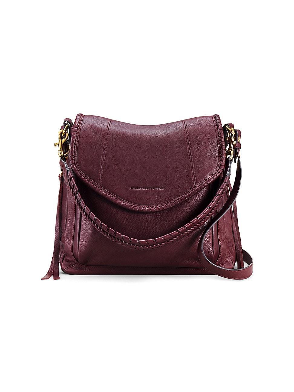 Womens All For Love Leather Zip Convertible Shoulder Bag Product Image