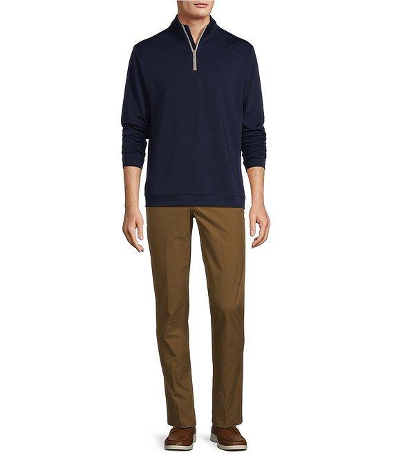 Roundtree & Yorke Performance Long Sleeve French Terry Solid Quarter Zip Pullover Product Image