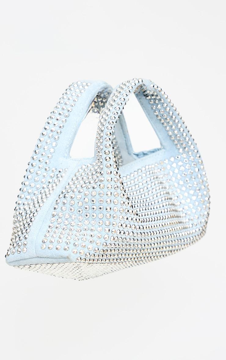 Blue Faux Suede Diamante Stud Grab Bag Product Image