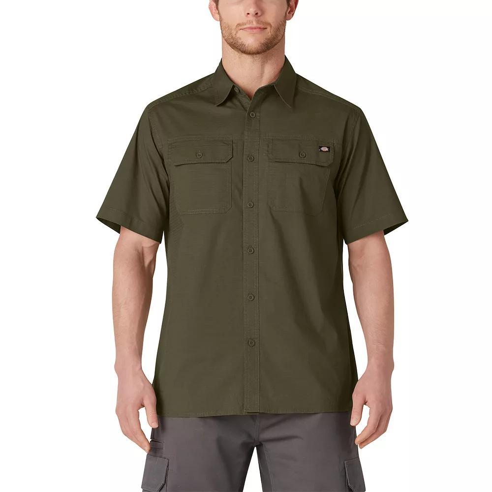 Men's Dickies Ripstop Shirt, Size: XXL, Rinsed Black Product Image