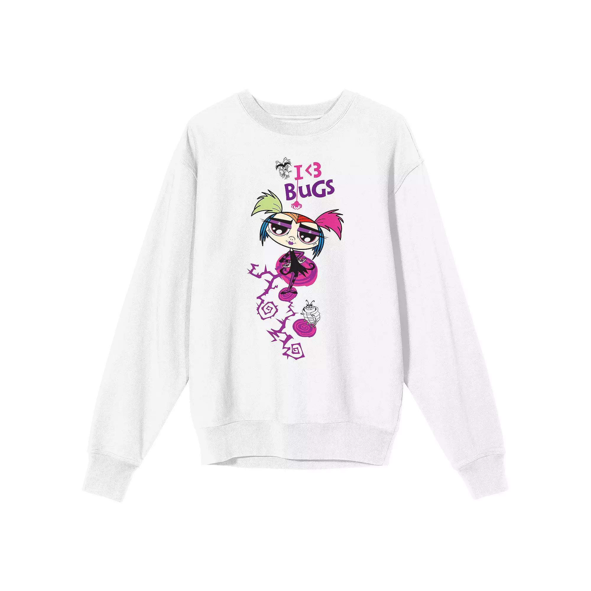 Men's Growing Up Creepie "I 3 Bugs" Long Sleeve Graphic Tee, Size: Small, White Product Image