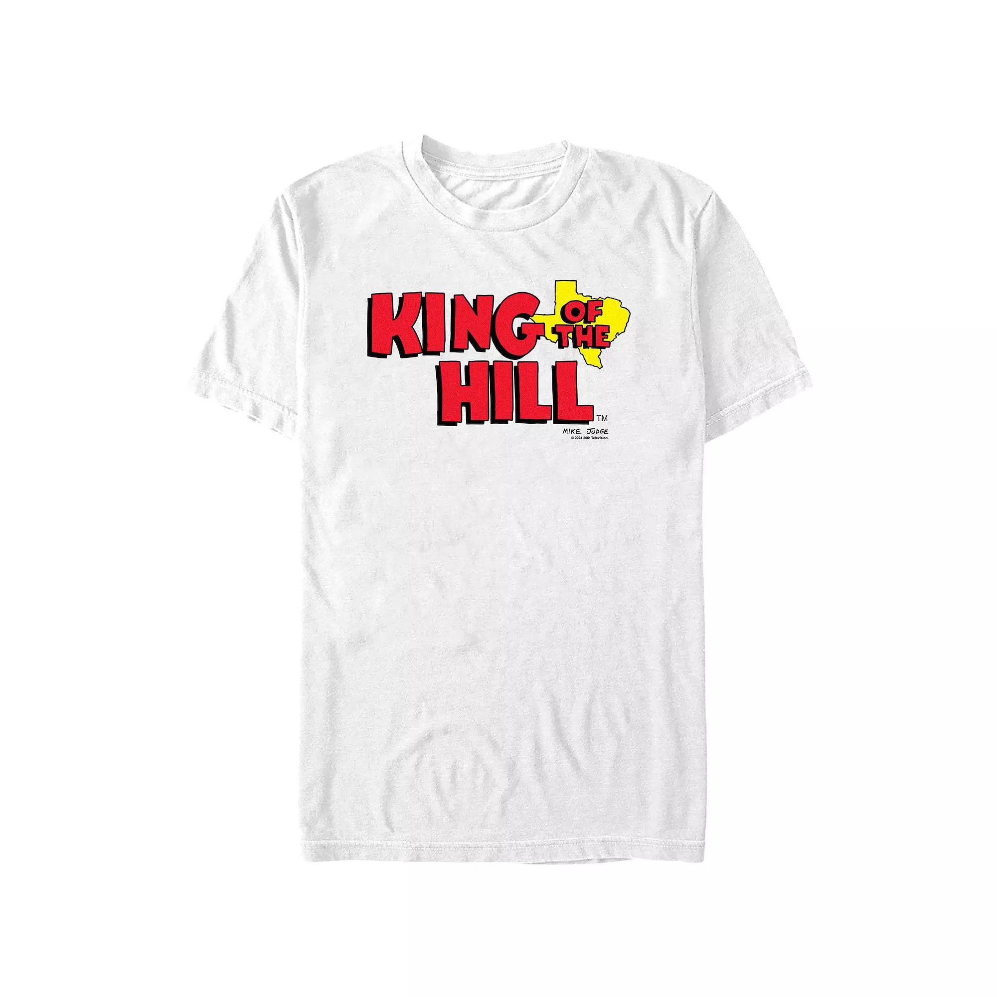 Men's King Of The Hill Title Logo Graphic Tee, Size: Large, White Product Image