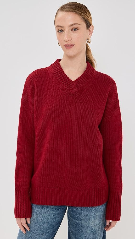 La Ligne Solid Marin V Neck Sweater | Shopbop Product Image