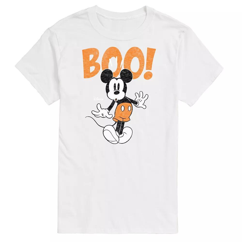 Disneys Mickey Mouse Mens Scared Boo Graphic Tee Product Image