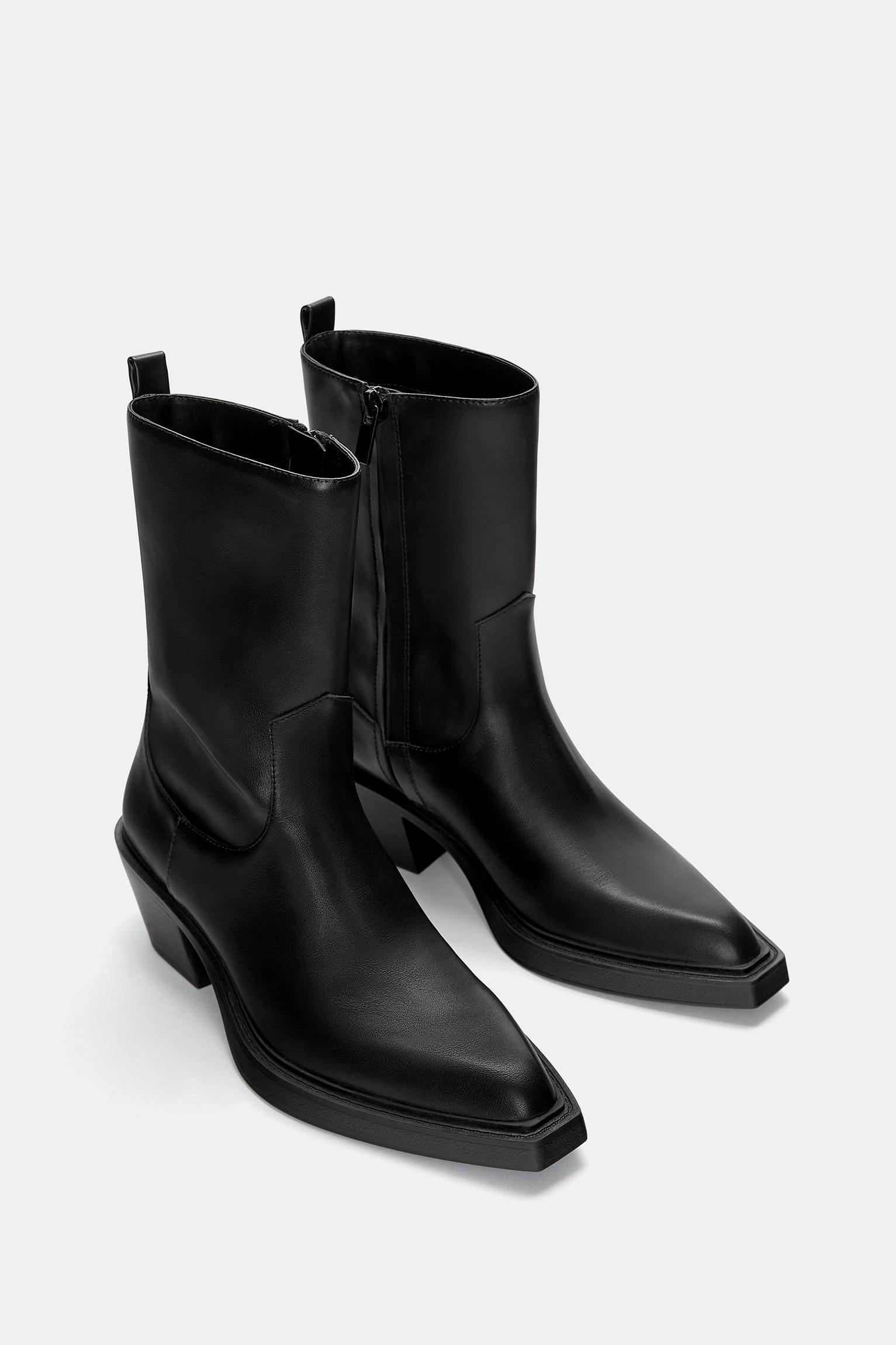 Cowboy high-heel ankle boots Product Image