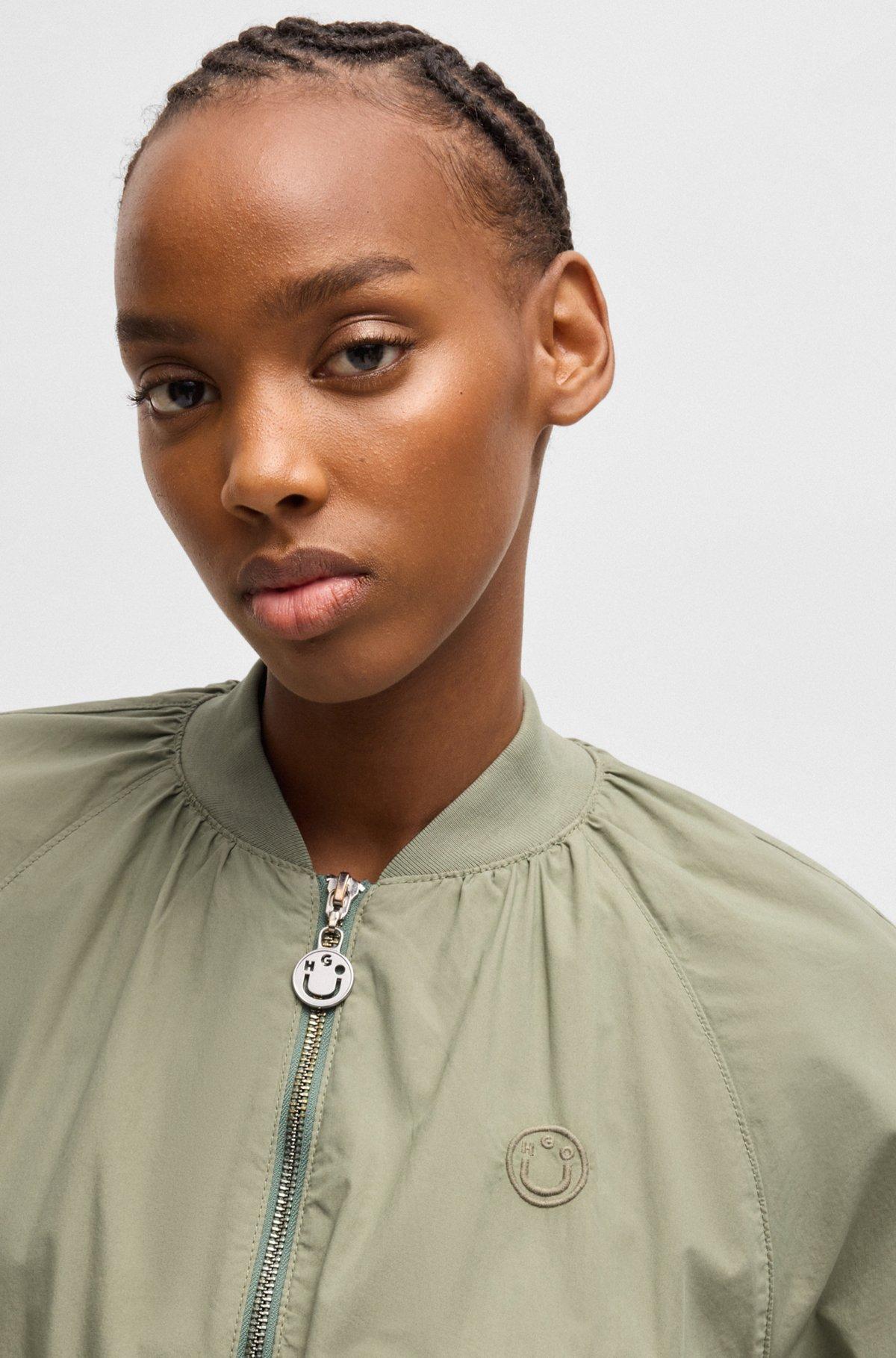 Bomber jacket in paper-touch cotton Product Image