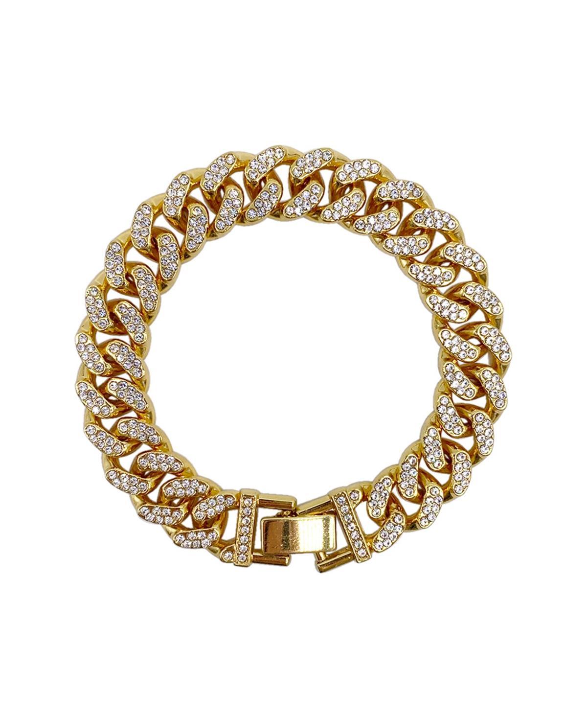 Adornia Silver Tone Cubic Zirconia Flat Curb Chain Bracelet, Women's Product Image