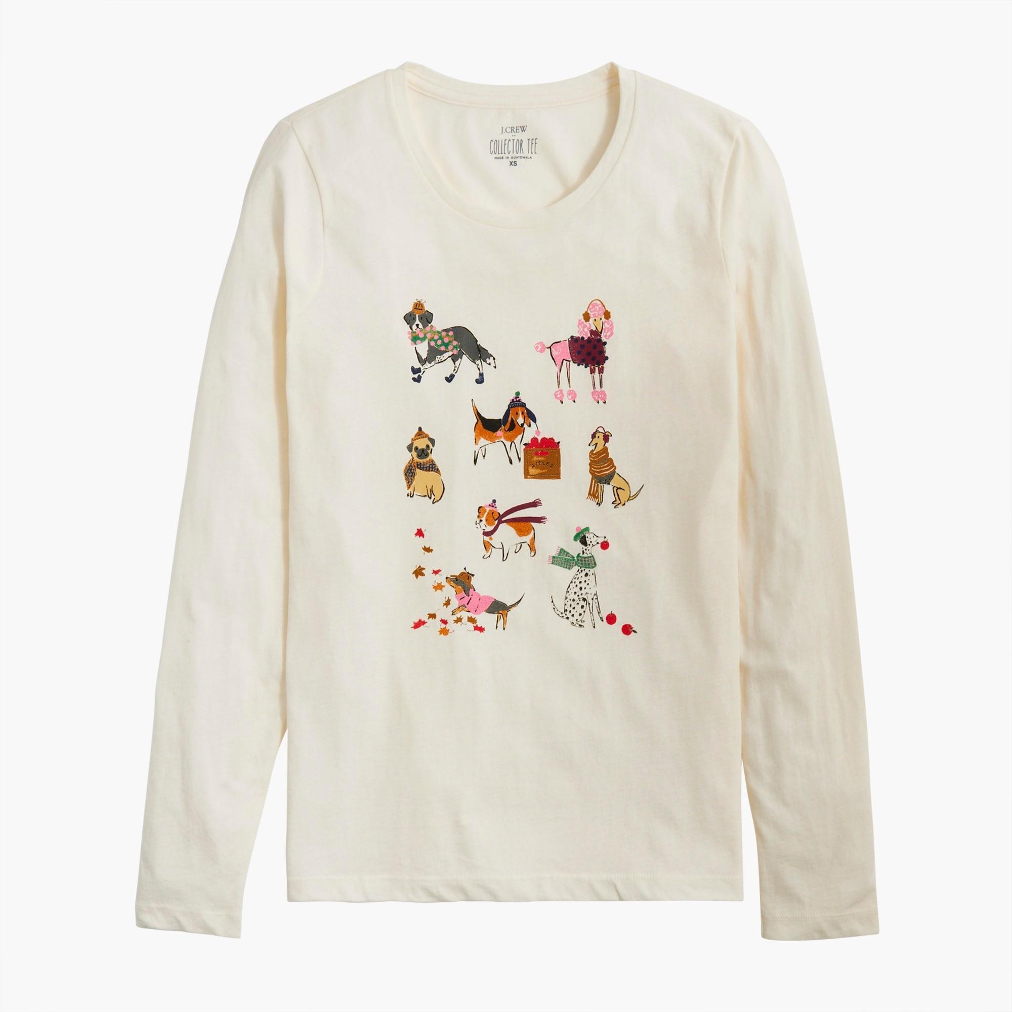 Long-sleeve fall dogs graphic tee Product Image
