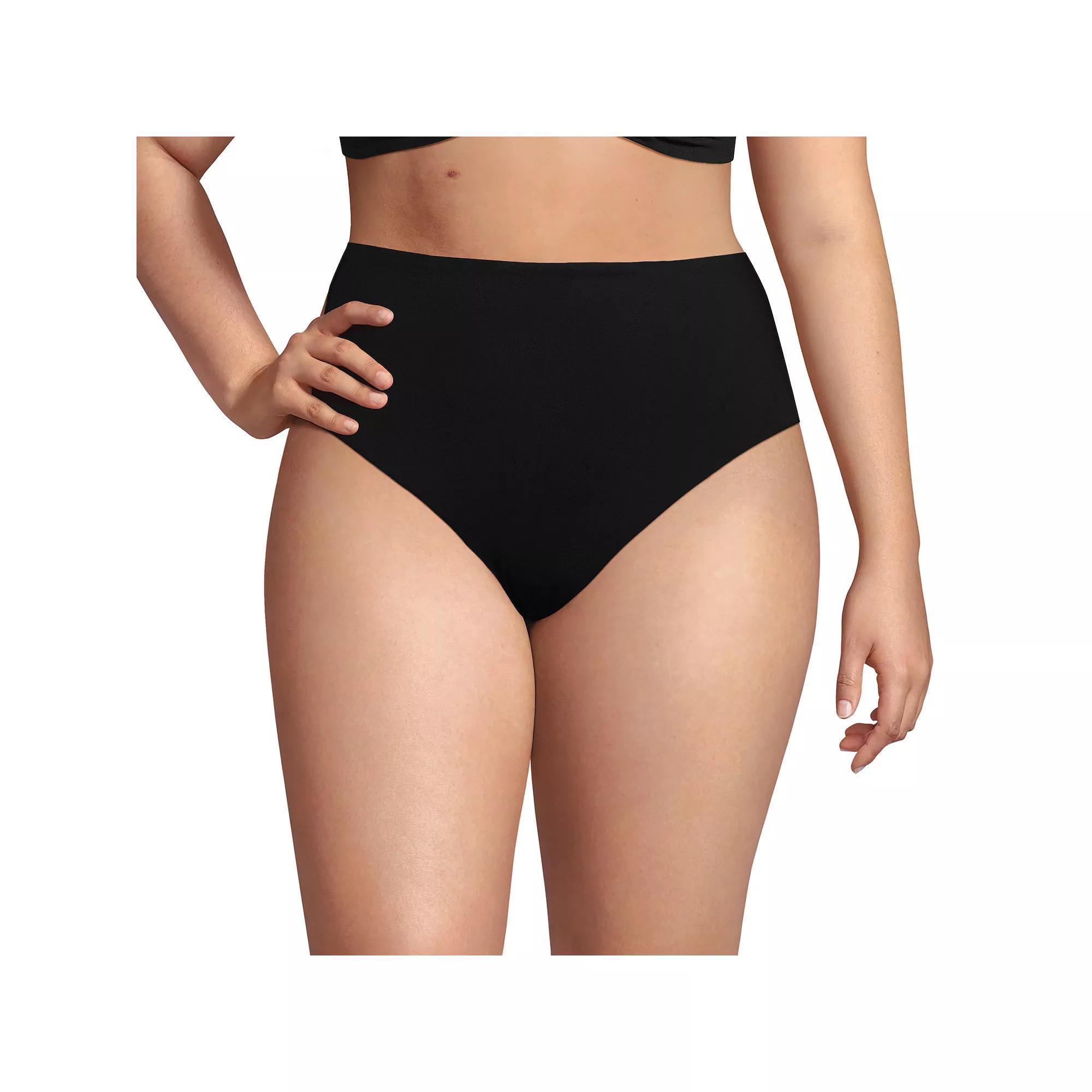 Plus Size Lands' End Smoothing High Waisted Swim Bottoms, Women's, Size: 16 W, Cloud Blue Floral Product Image