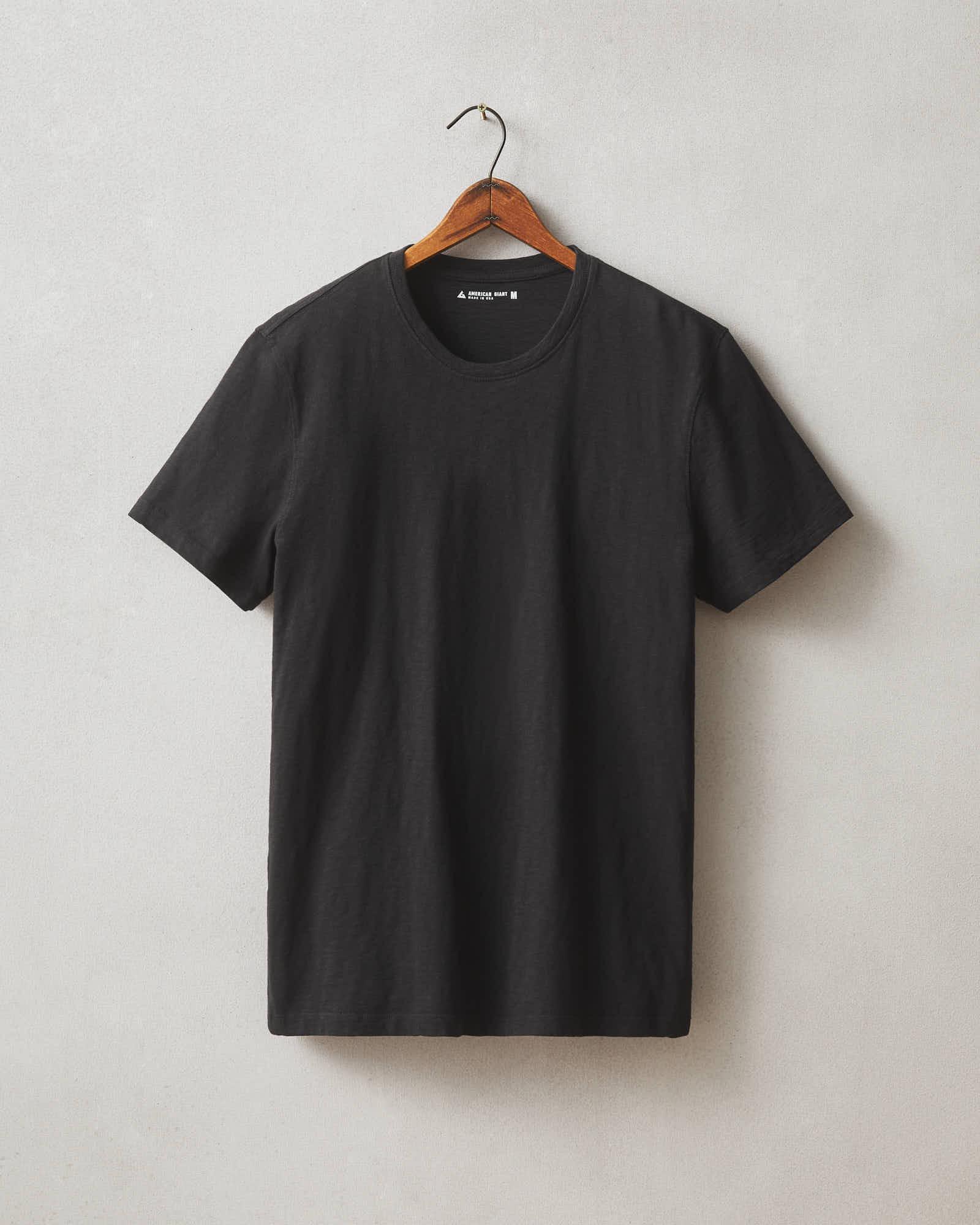 Men's Premium Slub Crew Tee - Black Male Product Image