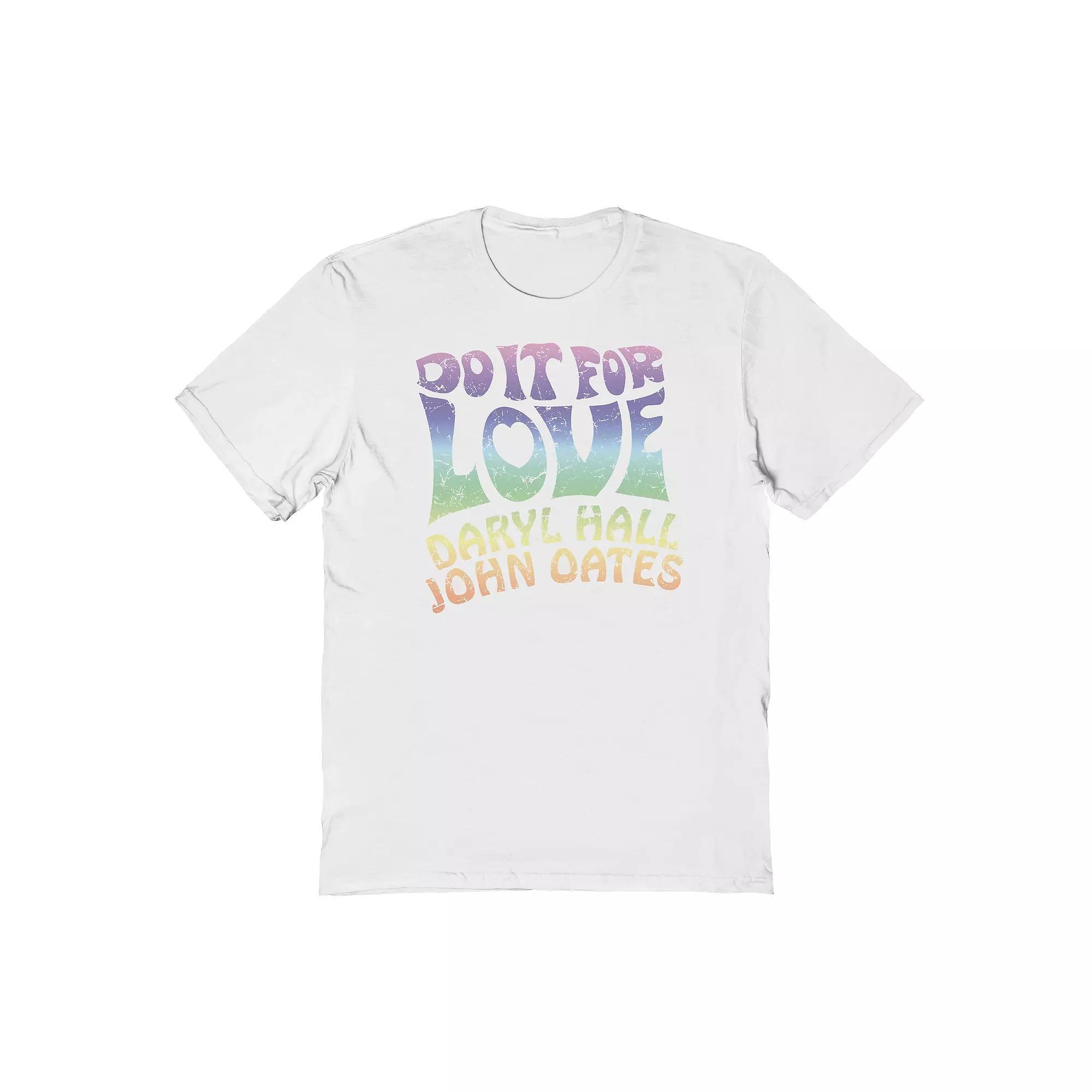Men's Gradient Love Graphic Tee, Size: Large, White Product Image
