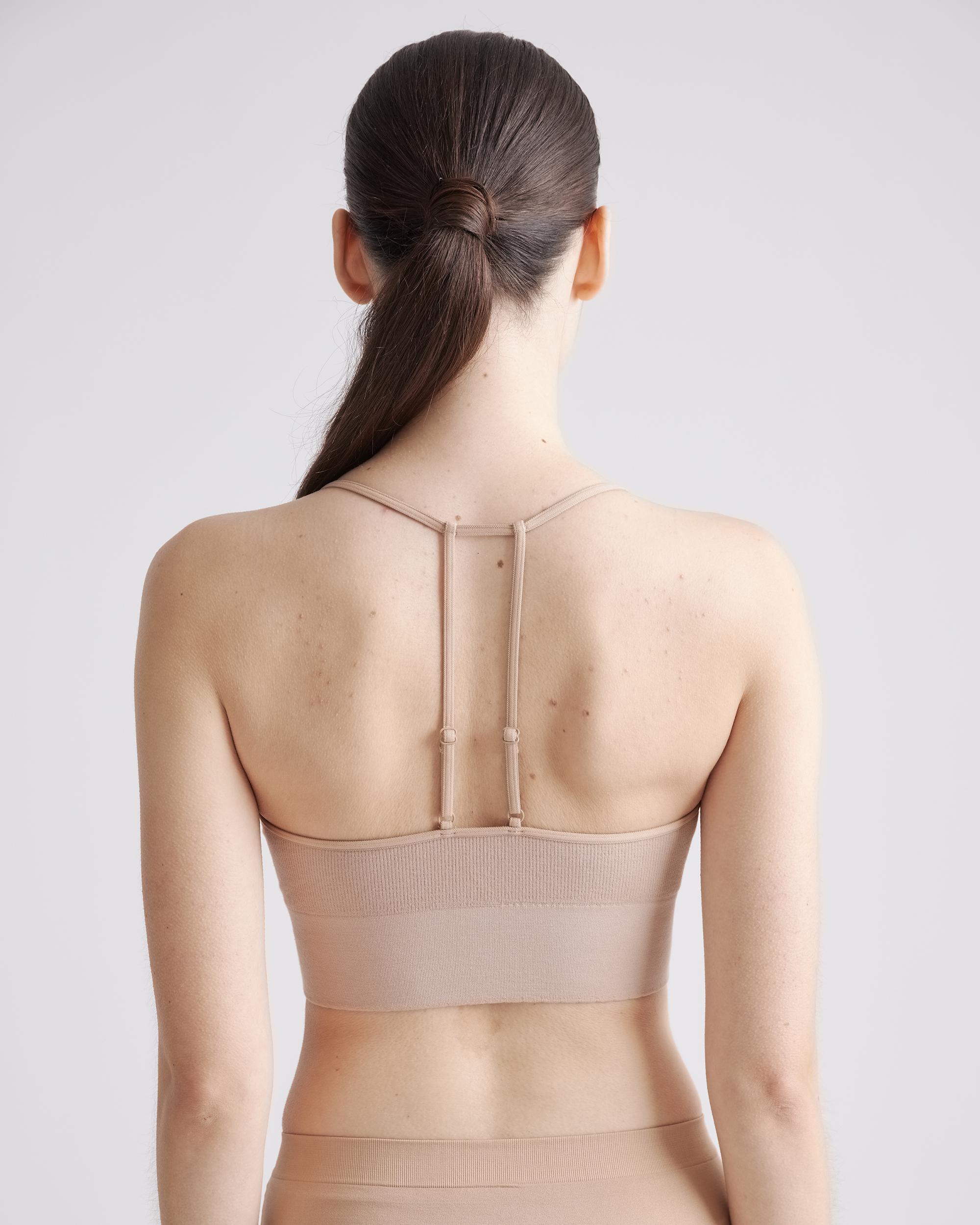 Quince | Women's Comfort Rib T-Back Bralette Nylon/Spandex Product Image