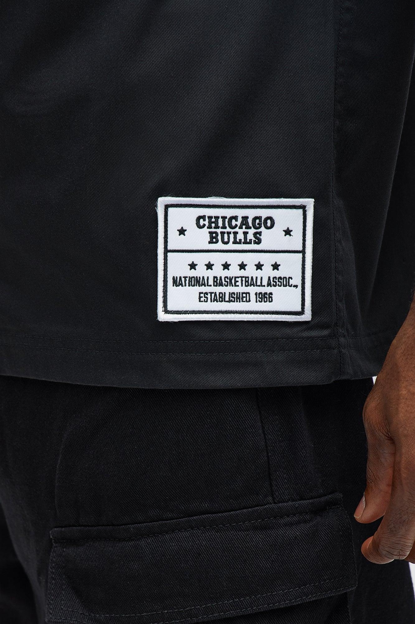 Bulls Regular Fit Button Up Shirt - Black Product Image