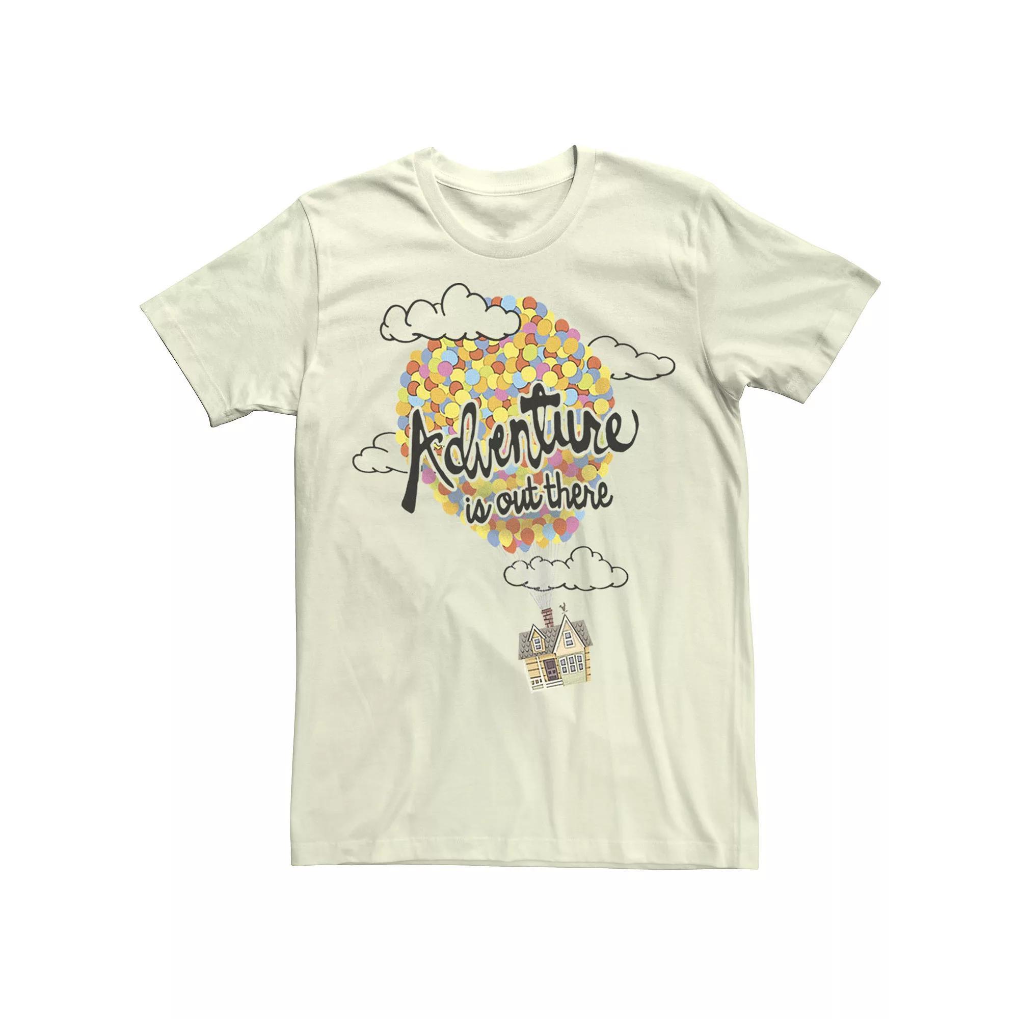 Disney / Pixar's Up Men's Adventure House Balloon Tee, Size: Medium, Natural Product Image