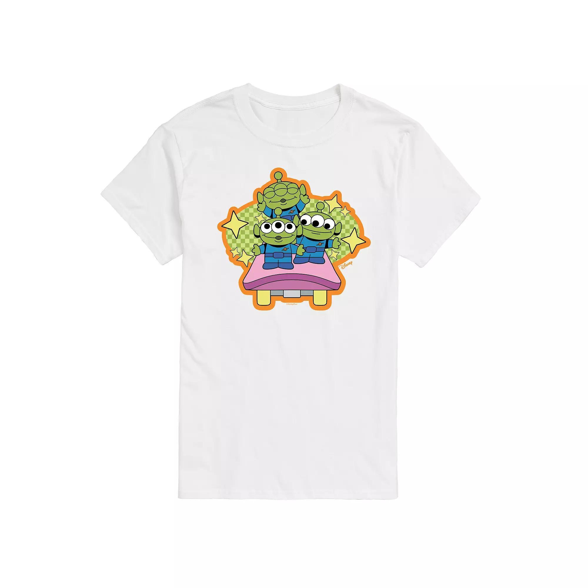 Disney / Pixars Toy Story Aliens Mens Green Checker Graphic Tee Product Image