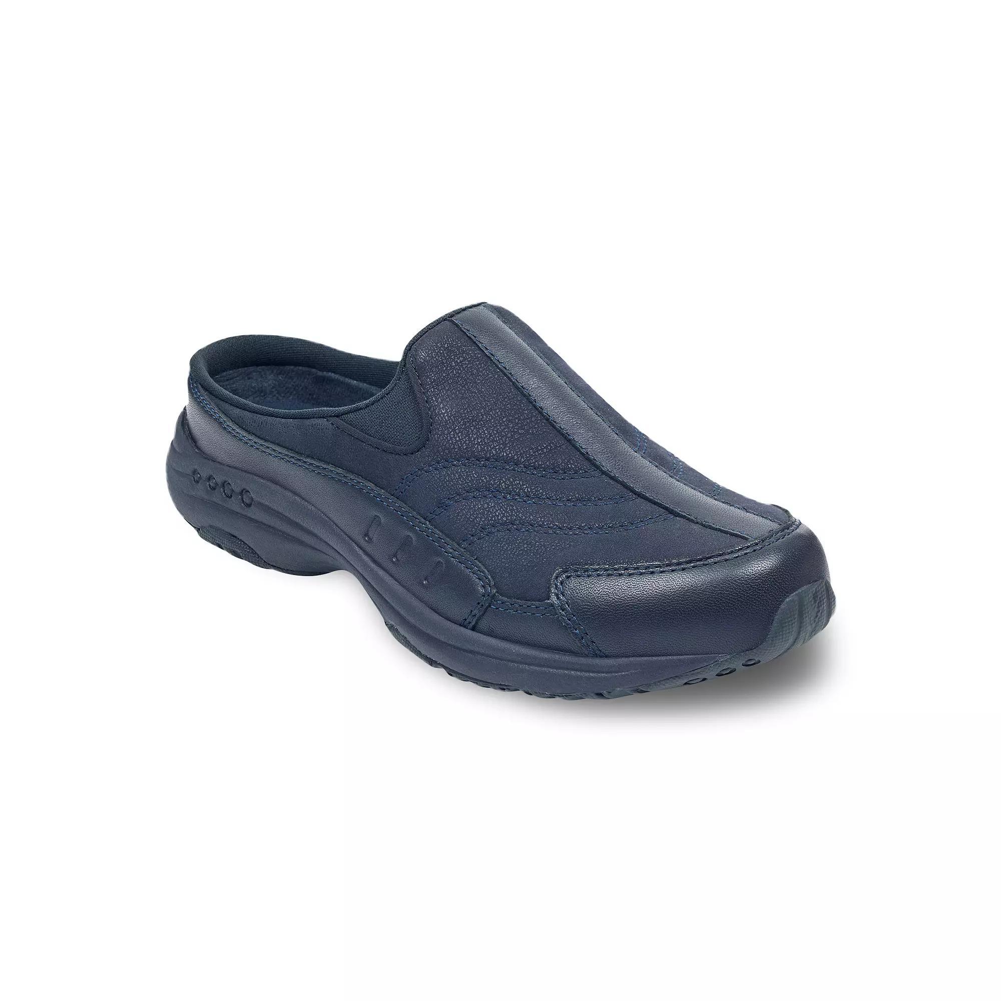 Easy Spirit Traveltime Womens Leather Mules Blue Product Image