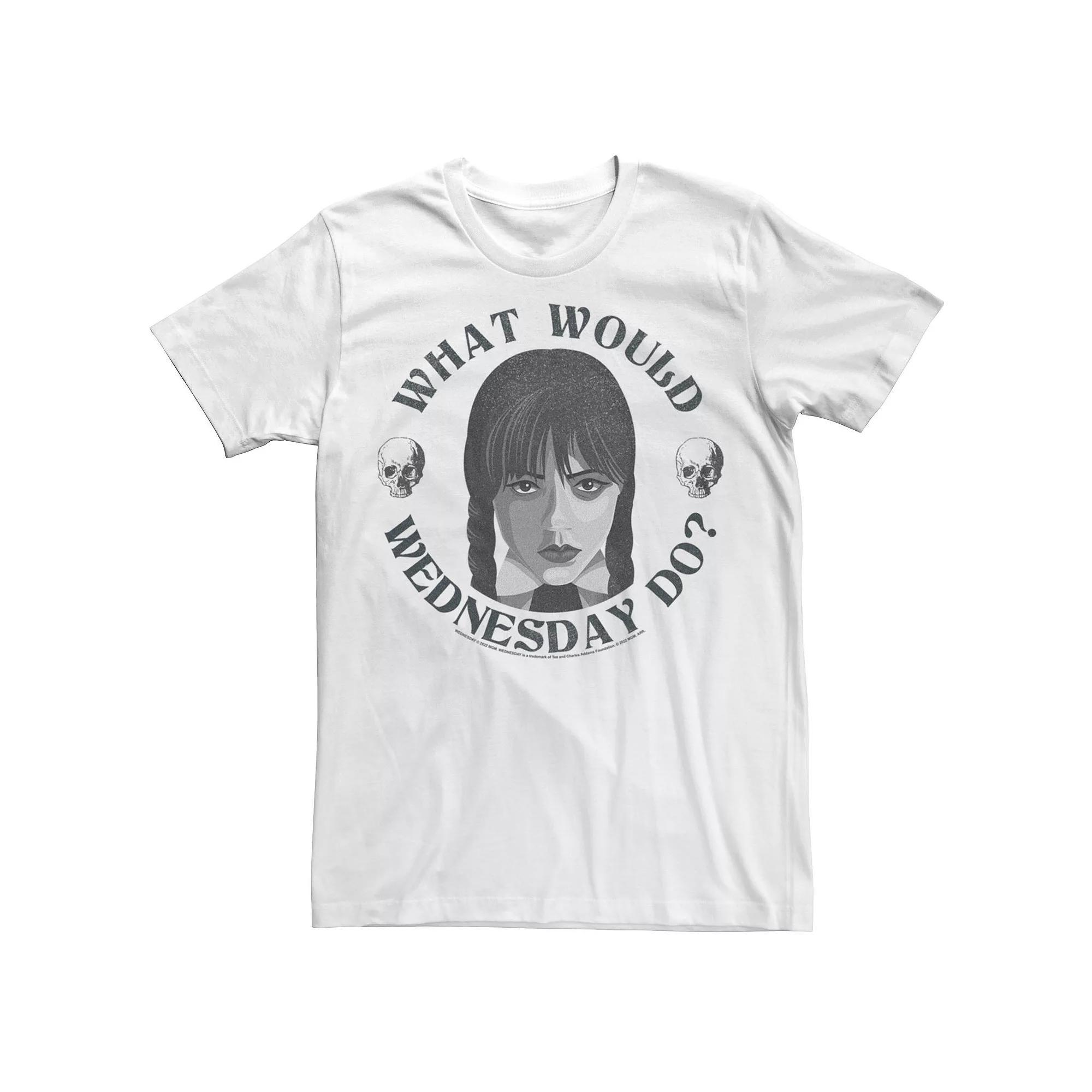Men's Wednesday What Would Wednesday Do Tee, Size: Large, White Product Image
