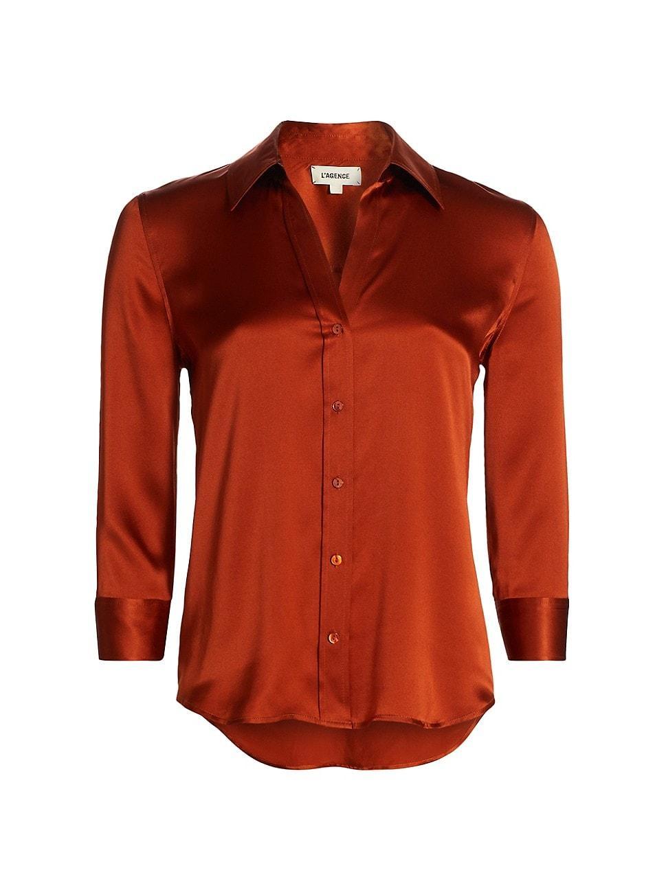 LAgence Dani Silk Charmeuse Blouse Product Image