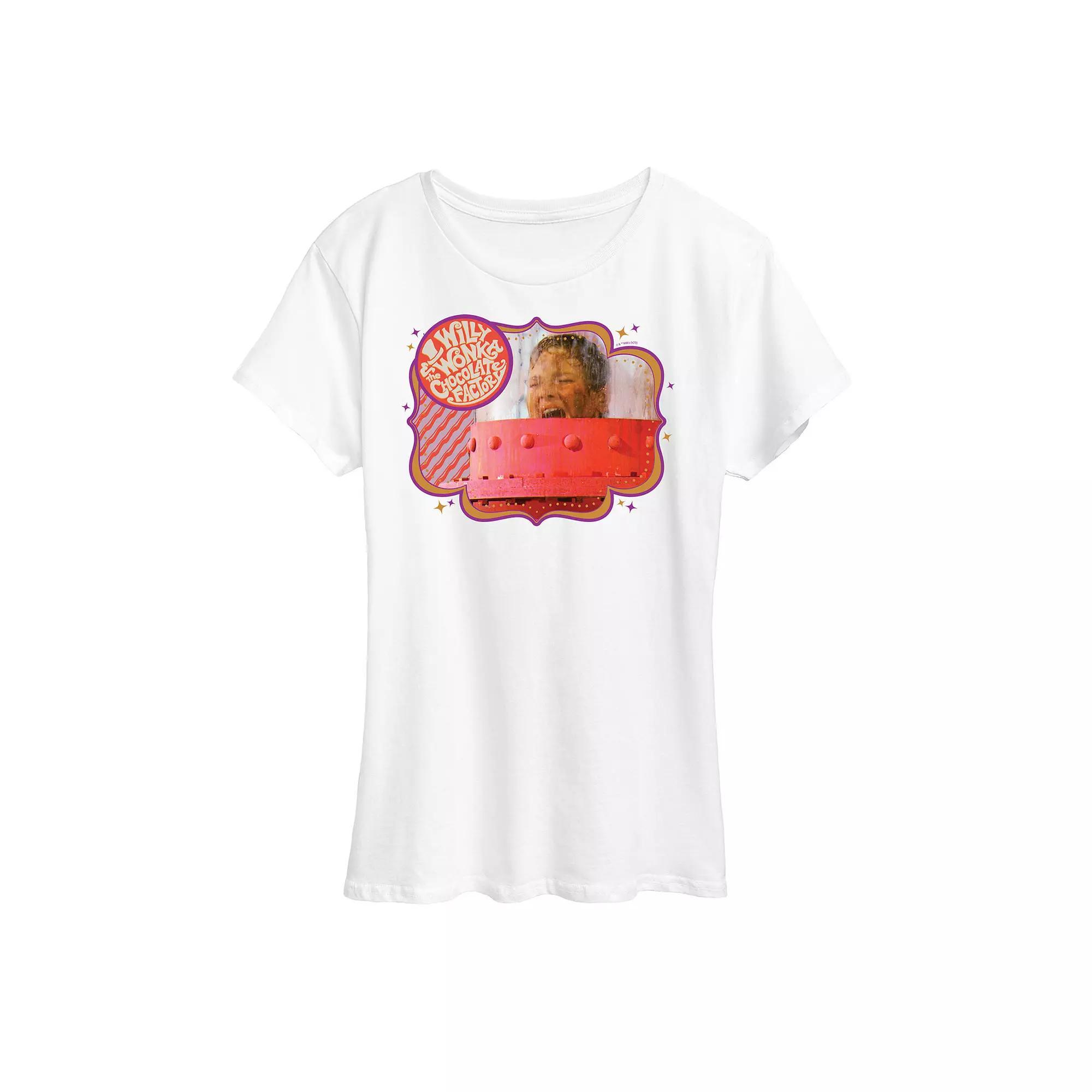 Womens Willy Wonka and the Chocolate Factory Augustus Gloop Graphic Tee, Girls Grey Grey Product Image