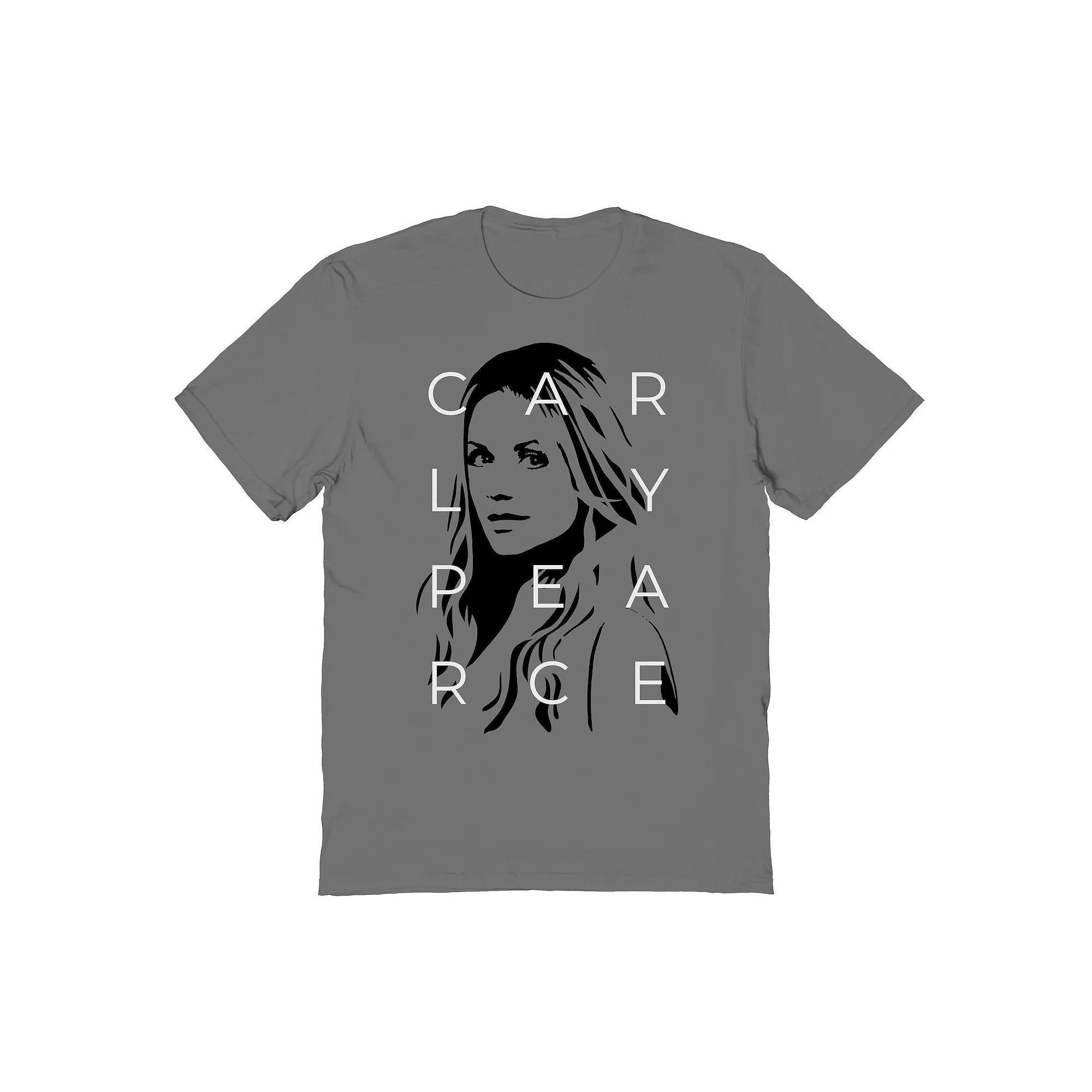 Men's Carly Pierce Face Graphic Tee, Size: Medium, Grey Product Image