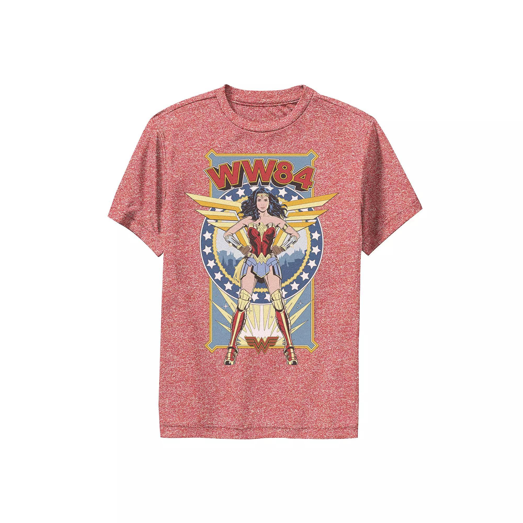Boys 8-20 Wonder Woman WW84 Retro Poster Graphic Tee, Boy's, Size: XL, Red Grey Product Image