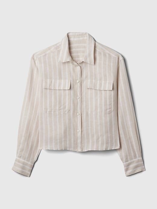 Organic Cotton Poplin Cropped Shirt Product Image