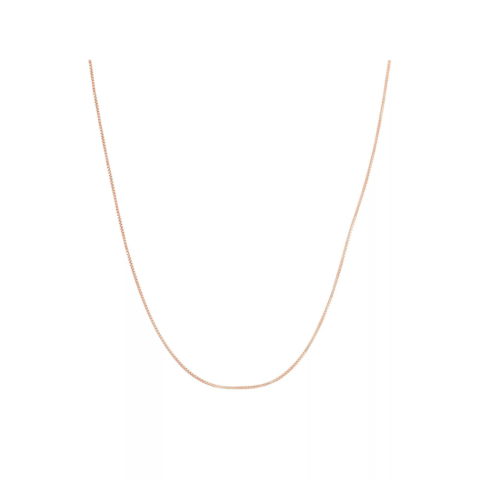 Jordan Blue 10k Gold Adjustable Box Chain Necklace - 22 in., Women's, Size: 22", Pink Product Image