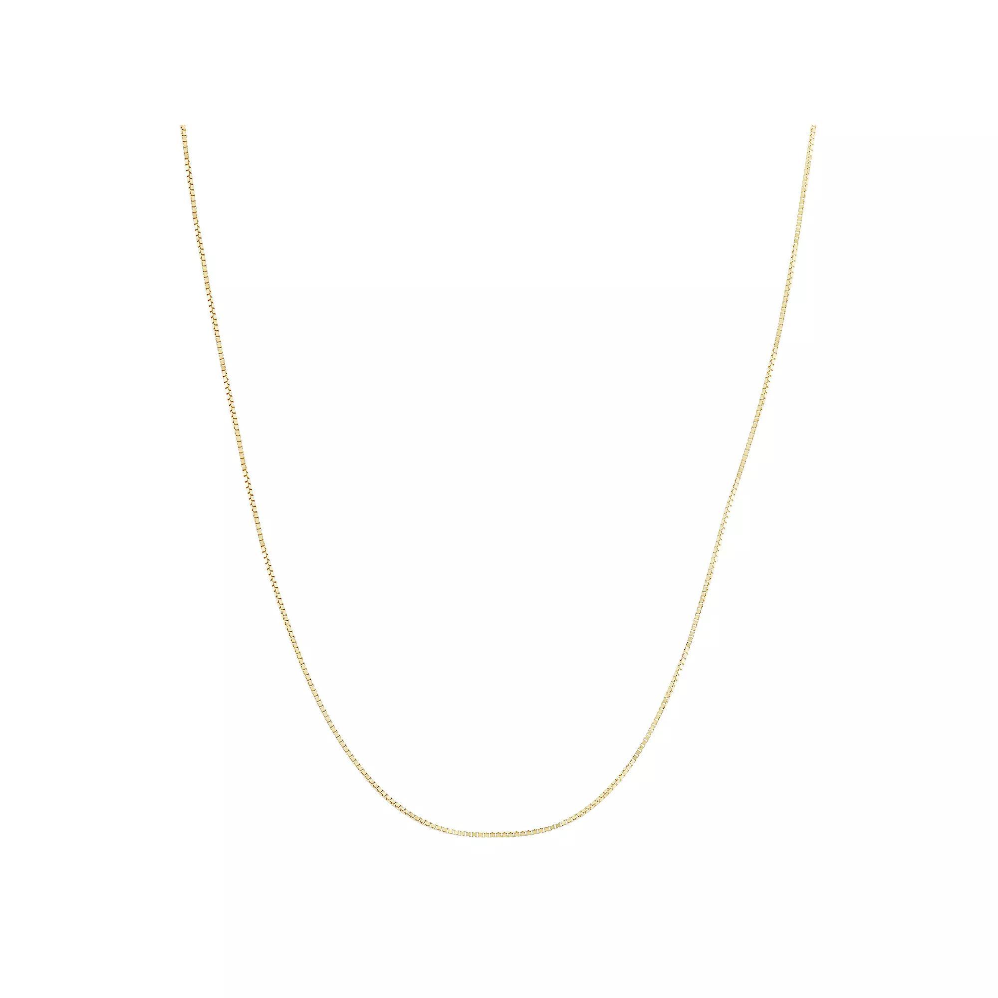 Jordan Blue 10k Gold Adjustable Box Chain Necklace - 22 in., Women's, Size: 22", Yellow Product Image