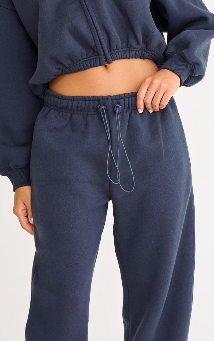 Navy Drawcord Hem Oversized Sweatpants Product Image