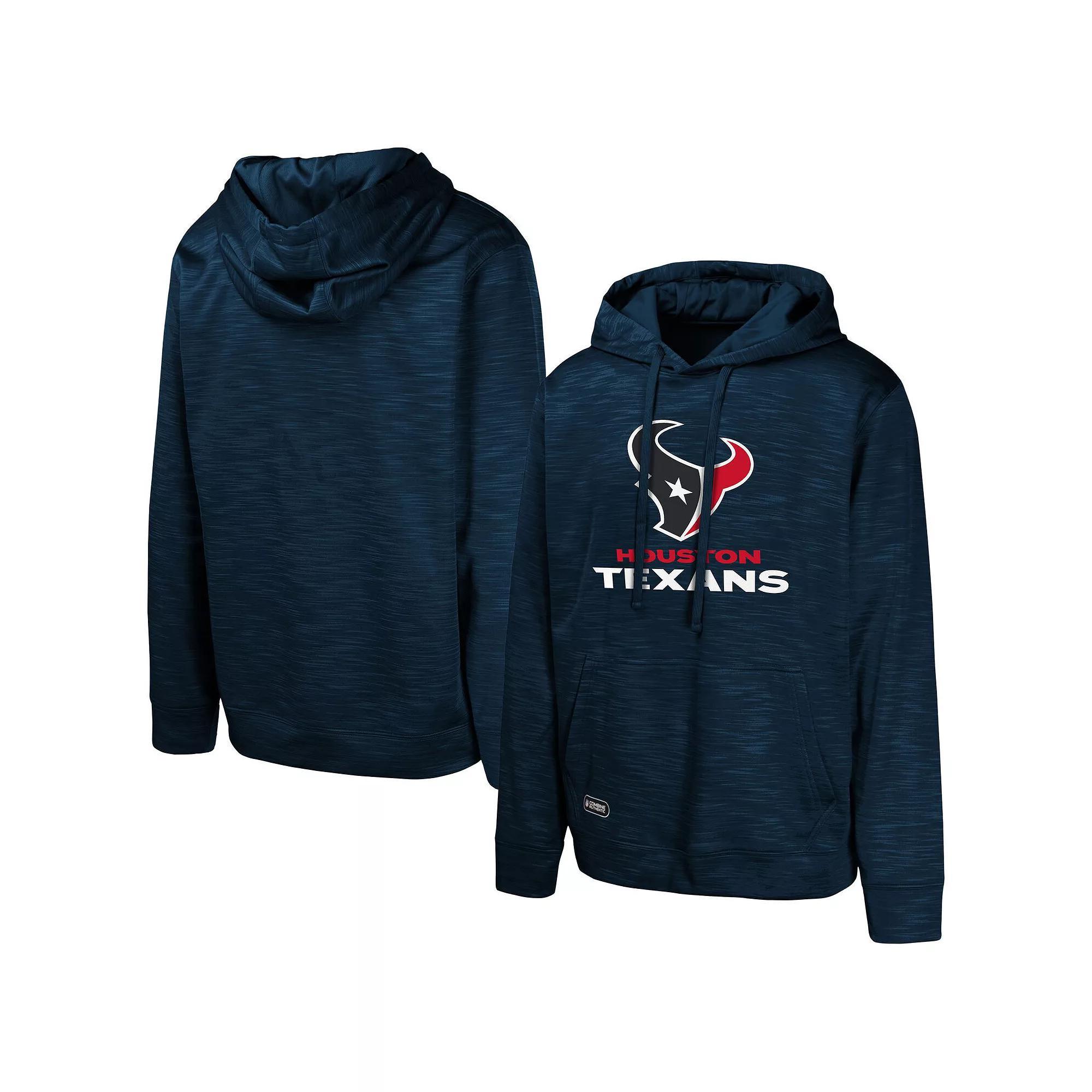 Mens Houston Texans Streak Fleece Pullover Hoodie Blue Product Image