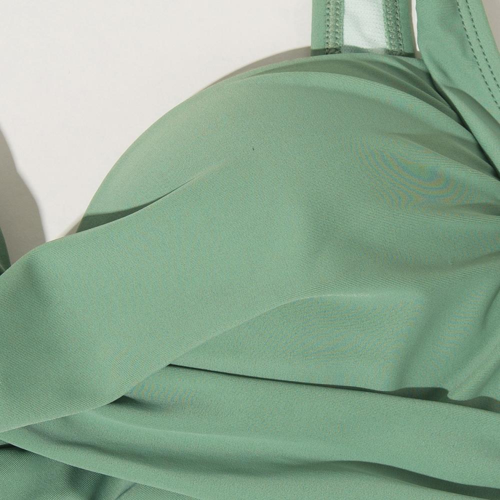 Women's Cupshe Ruched Crisscross Push-Up One Piece Swimsuit, Size: Small, Green Product Image