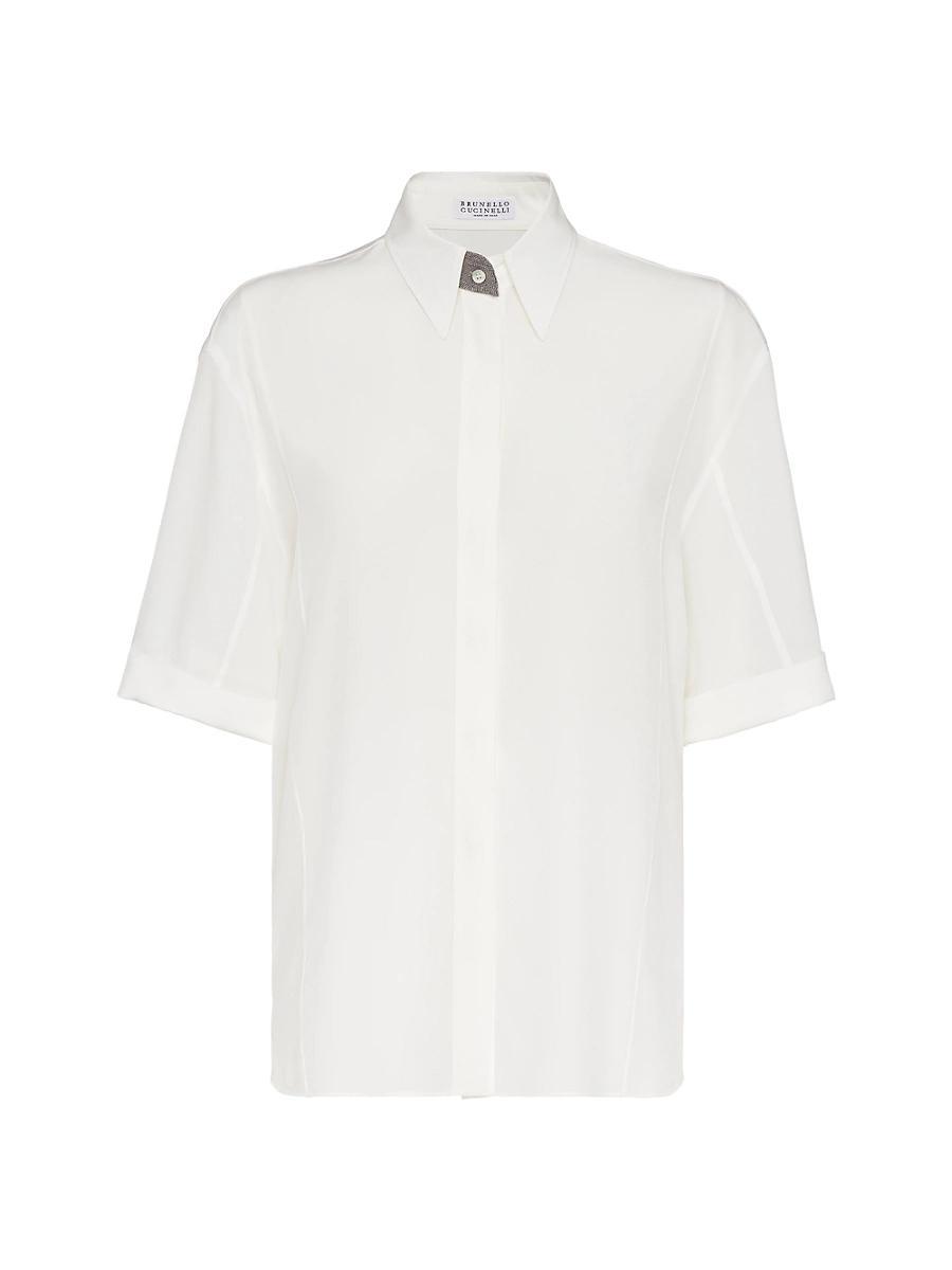 Womens Silk Crepe De Chine Shirt Product Image
