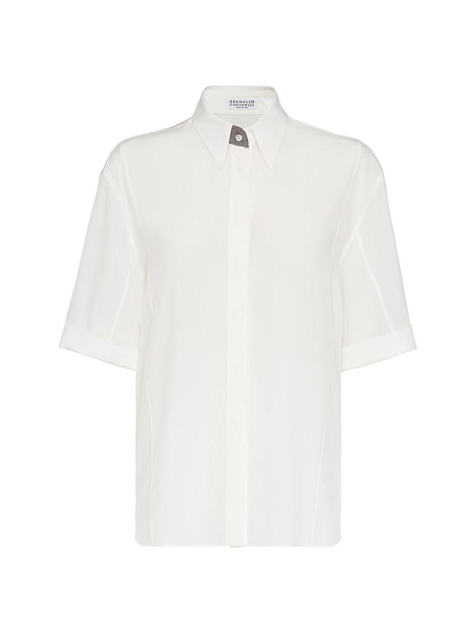 Womens Silk Crepe De Chine Shirt Product Image
