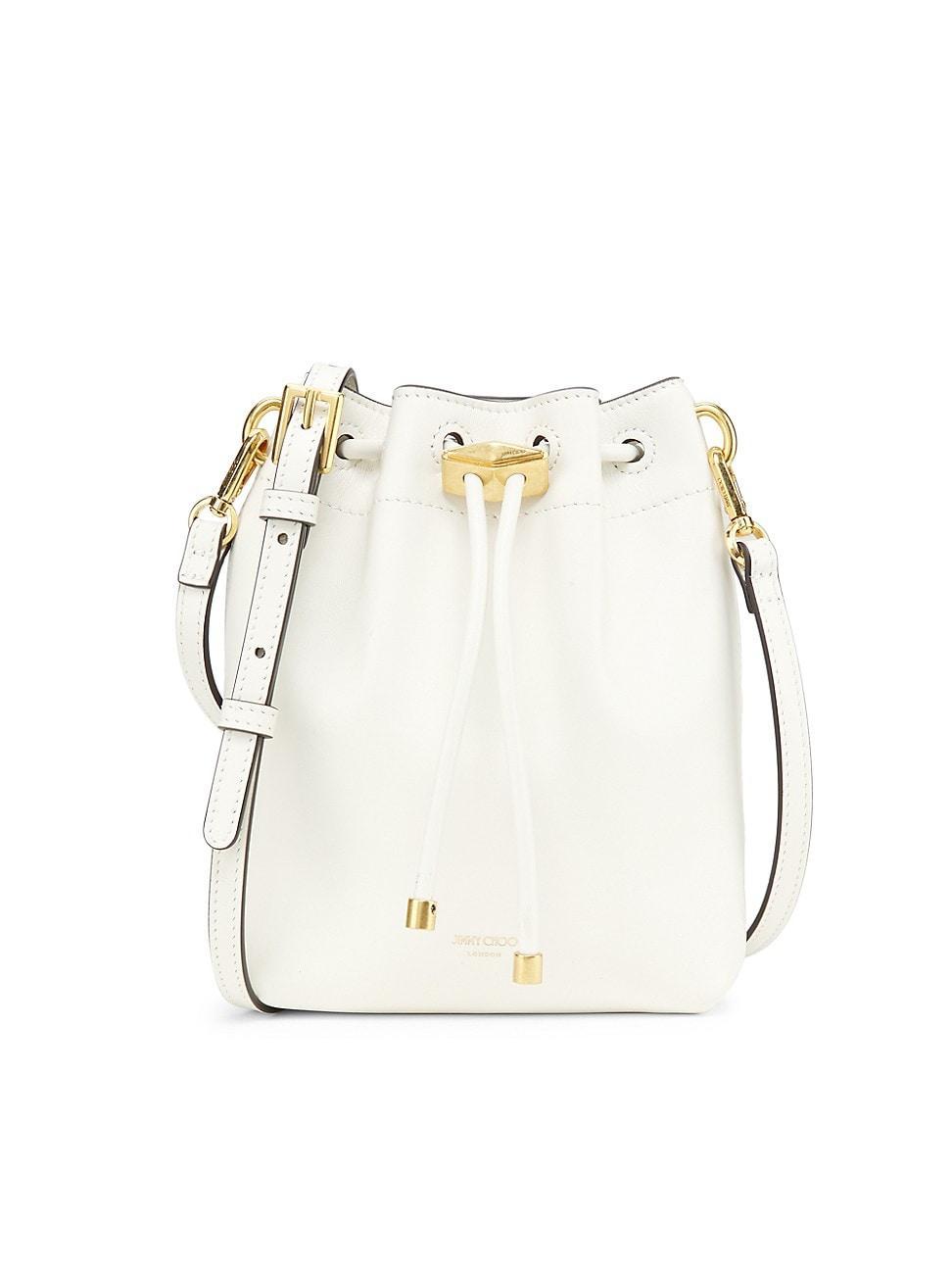 Womens Mini Cinch Leather Bucket Bag Product Image