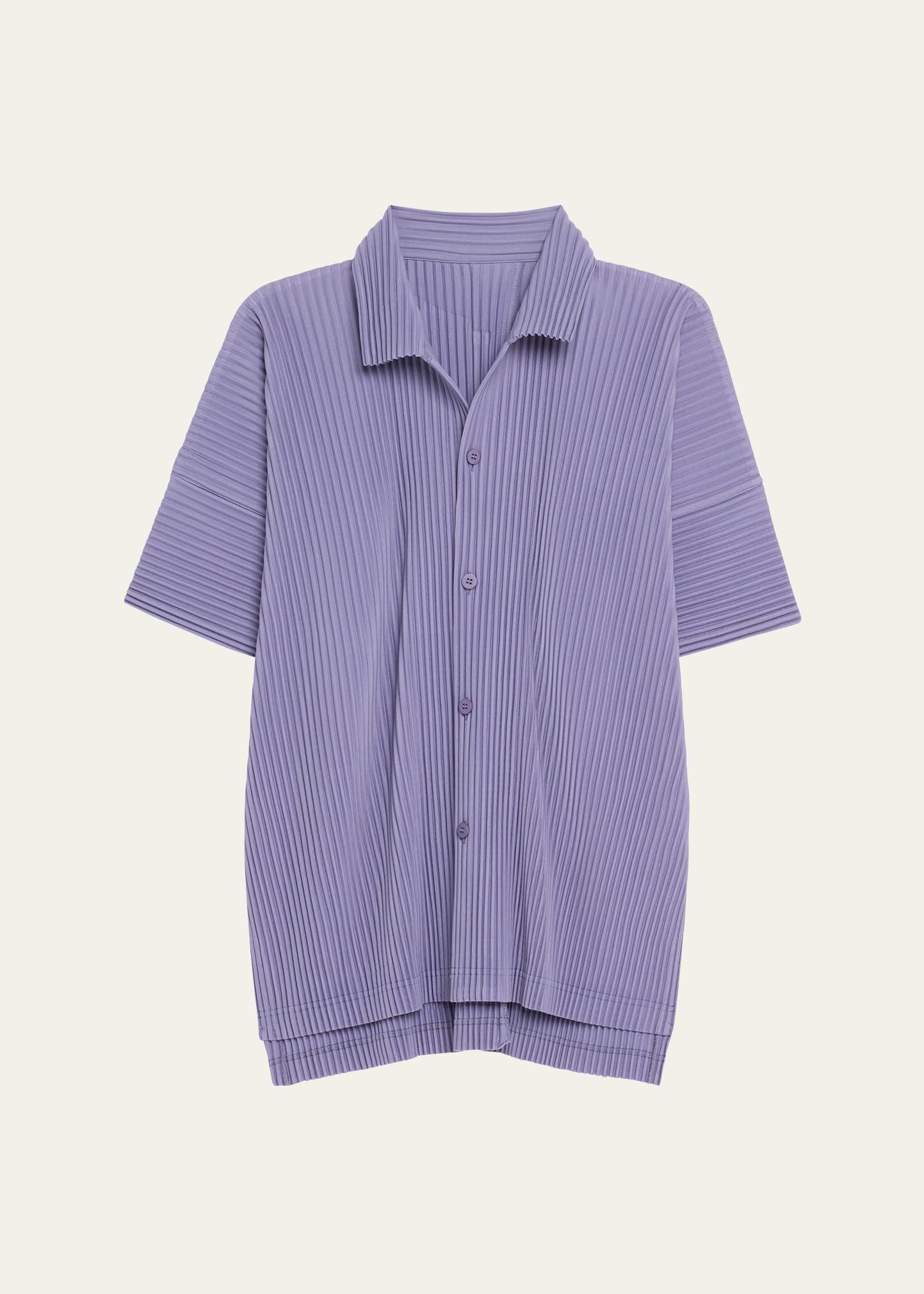 Mens Pleated Camp Shirt Product Image