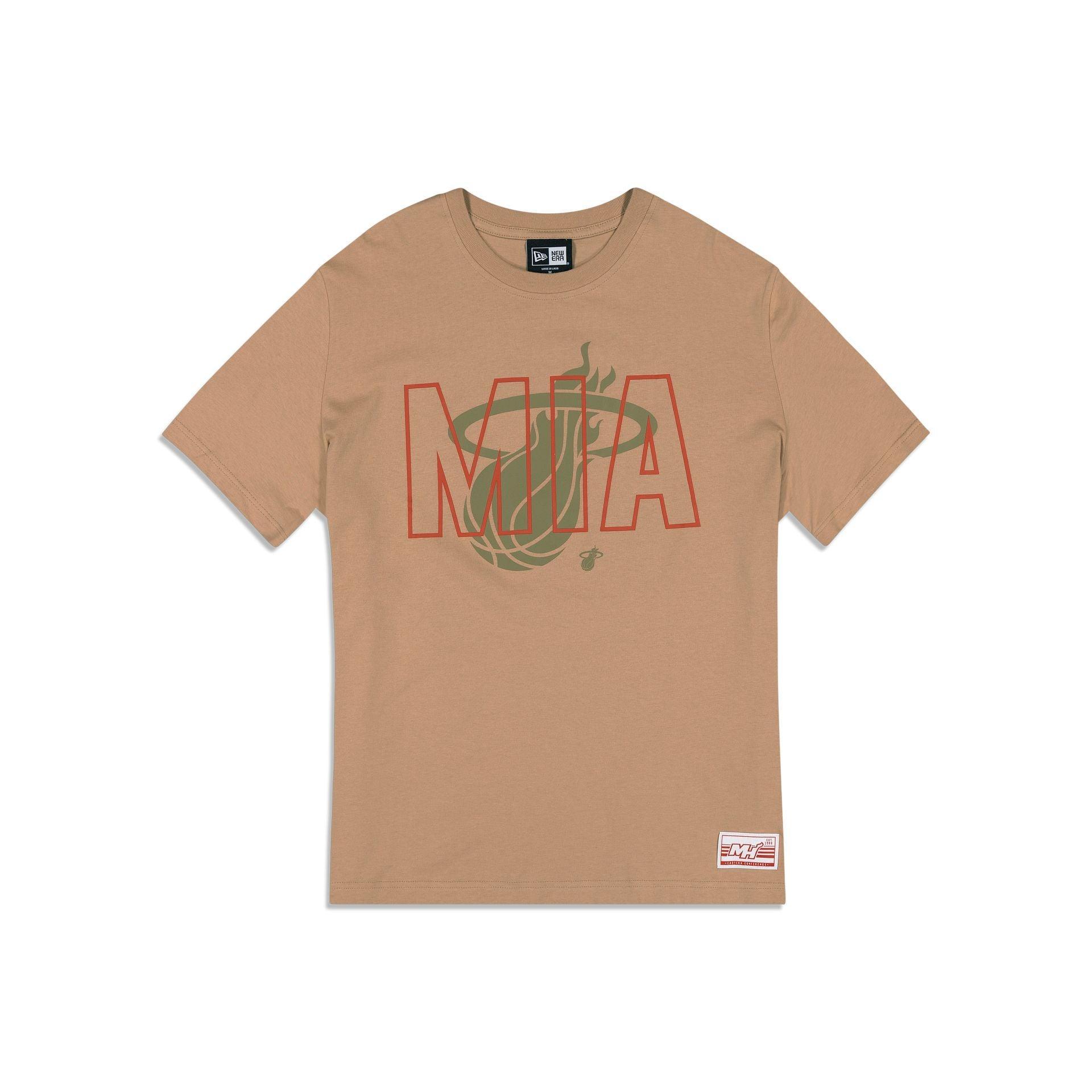 Miami Heat 2023 City Edition Tan T-Shirt Male Product Image