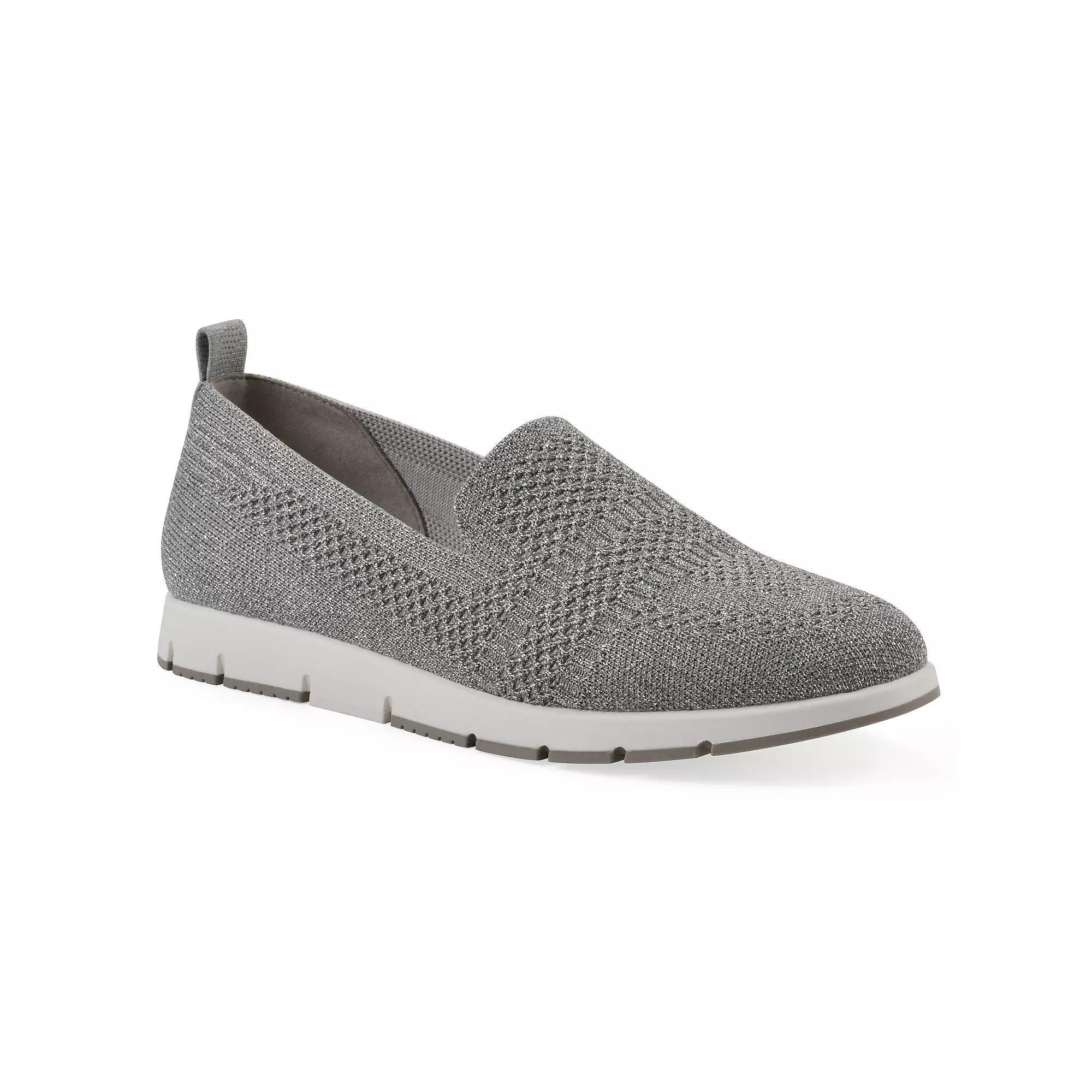 Cliffs by White Mountain Women's Garren Slip-On Shoes, Size: 7.5, Gray Glitter Knit Product Image