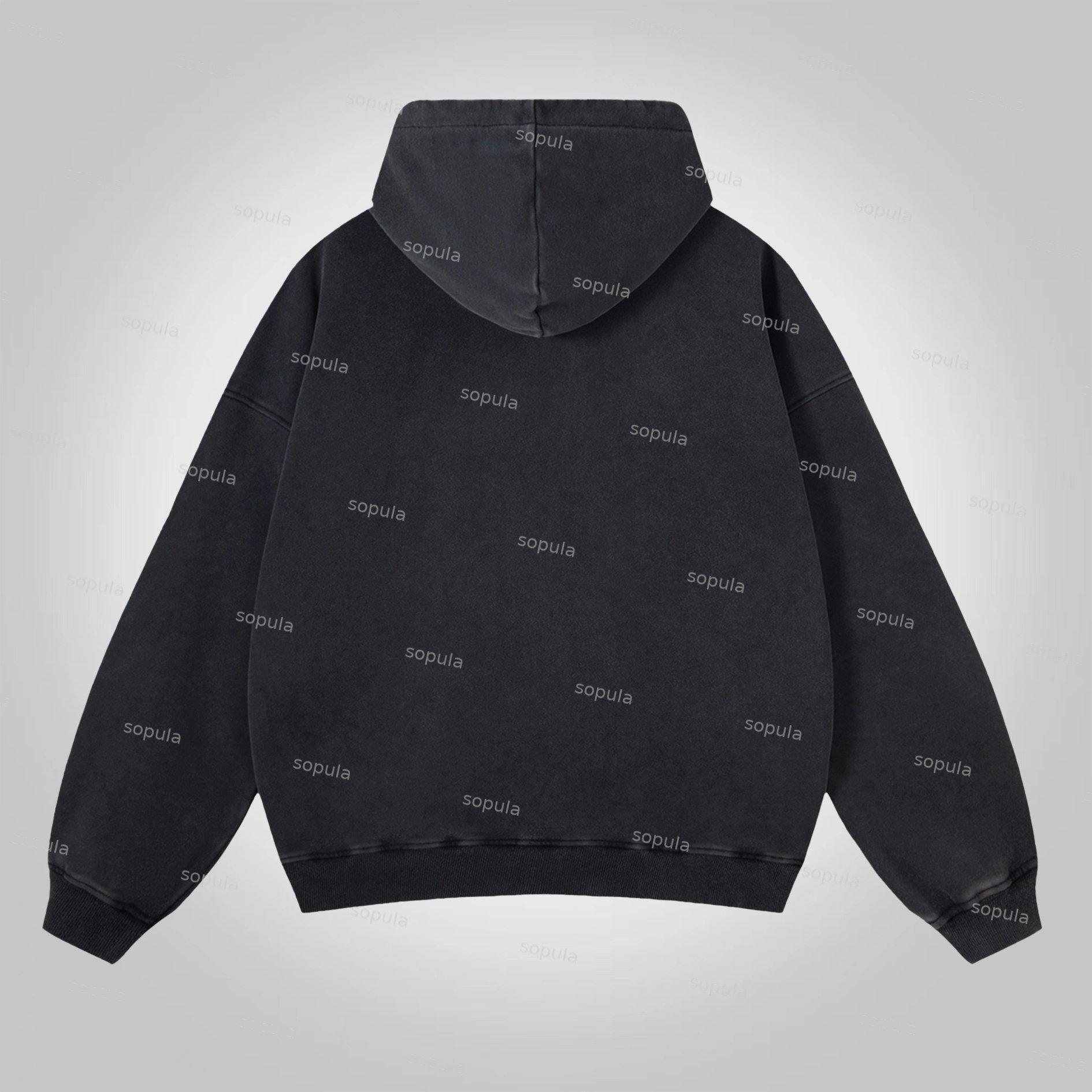 Sopula Vintage Risen King Graphic Washed Zip-Up Hoodie Product Image