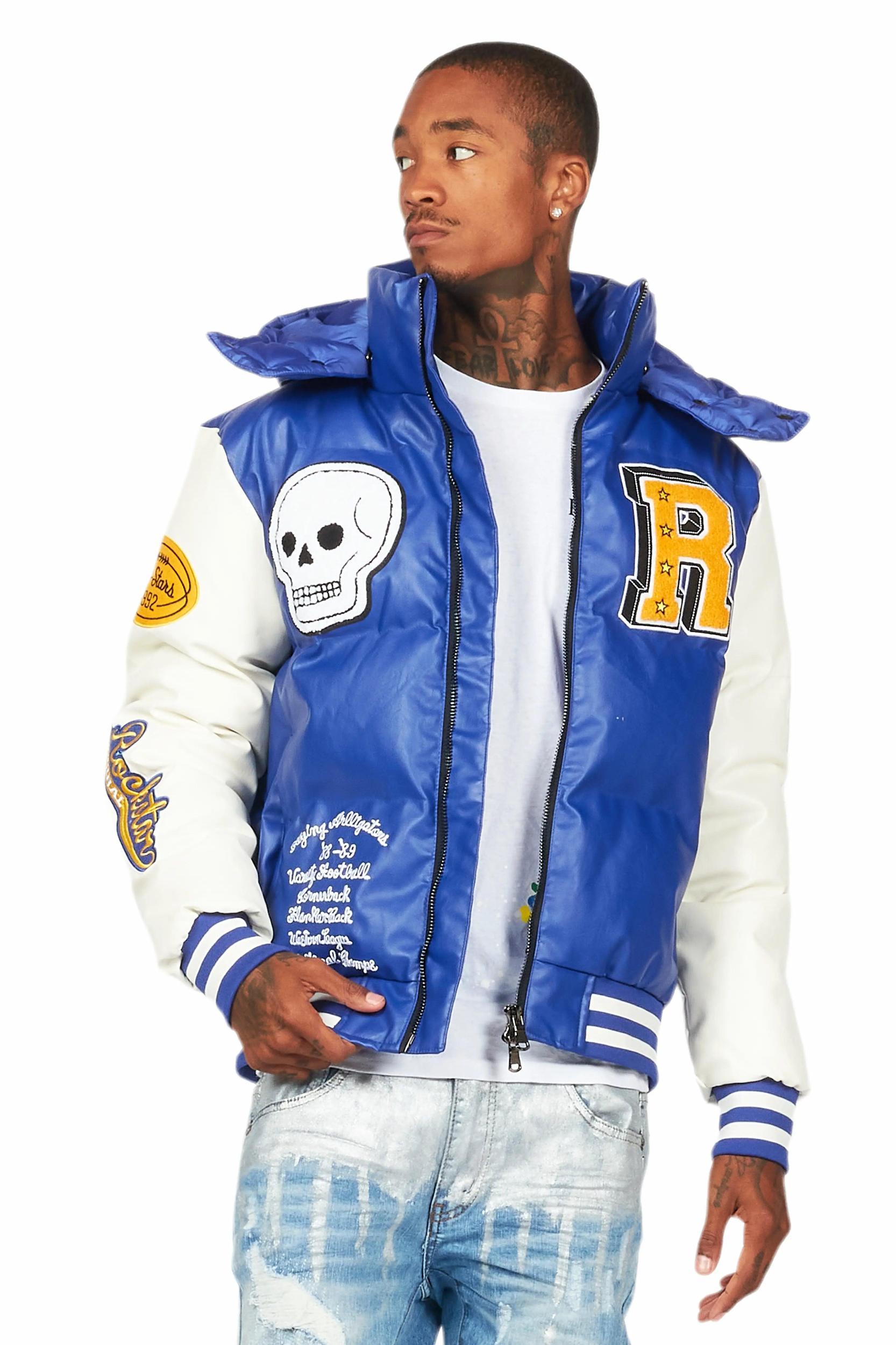 Eisen Royal Blue Puffer Jacket Male Product Image