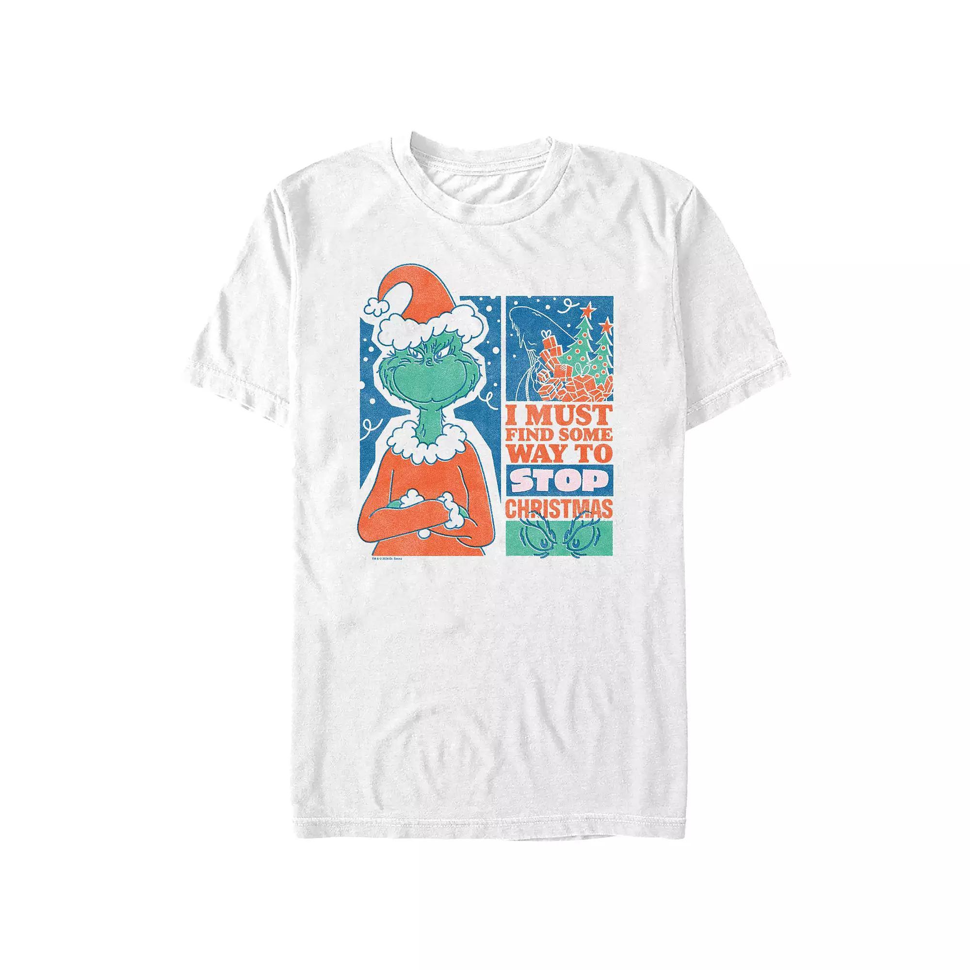 Big & Tall Dr. Seuss Grinch Must Stop Christmas Graphic Tee, Mens Product Image