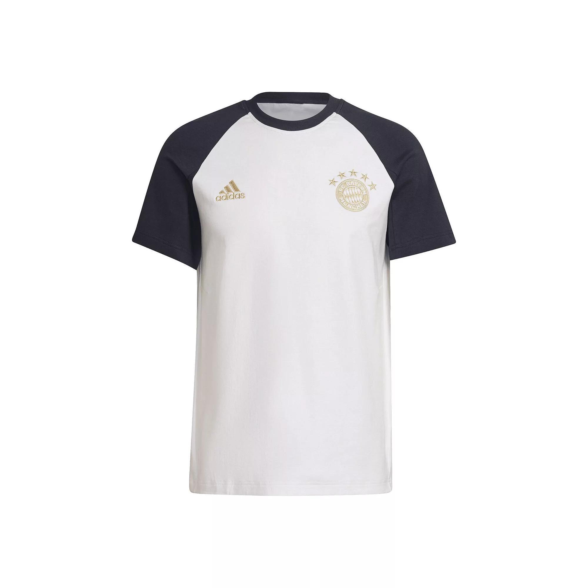 Mens adidas White Bayern Munich Raglan Travel T-Shirt Product Image