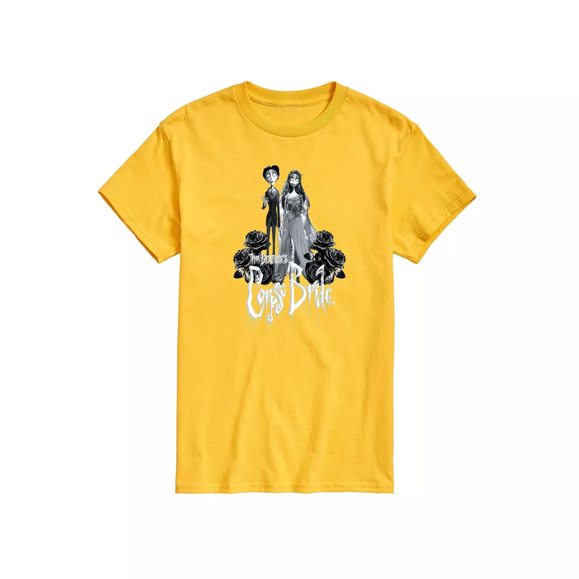 Mens Corpse Bride Victor And Emily Graphic Tee Grey Gray Product Image