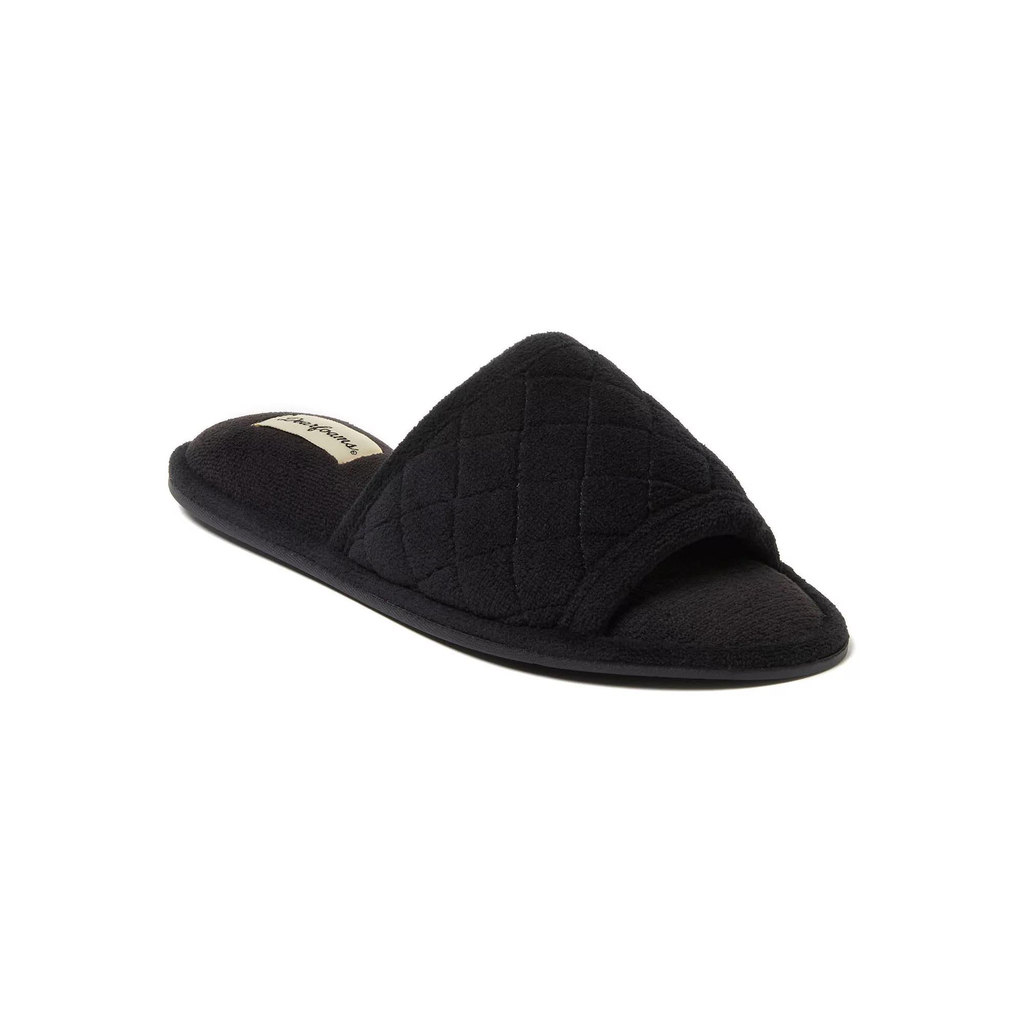 Dearfoams Microfiber Terry Quilted Womens Slide Slippers Product Image