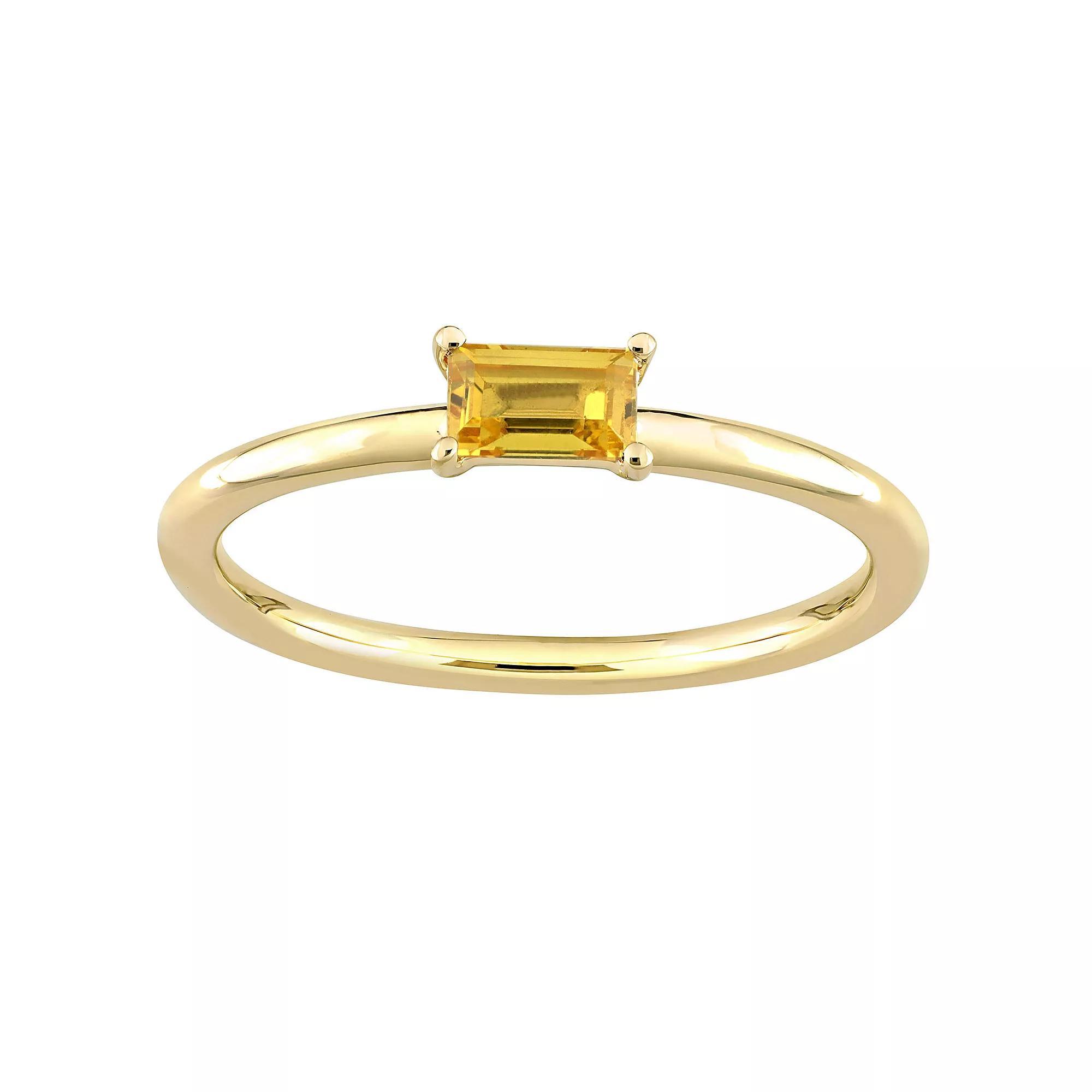 Stella Grace 10k Gold Yellow Sapphire Stackable Ring, Womens Product Image