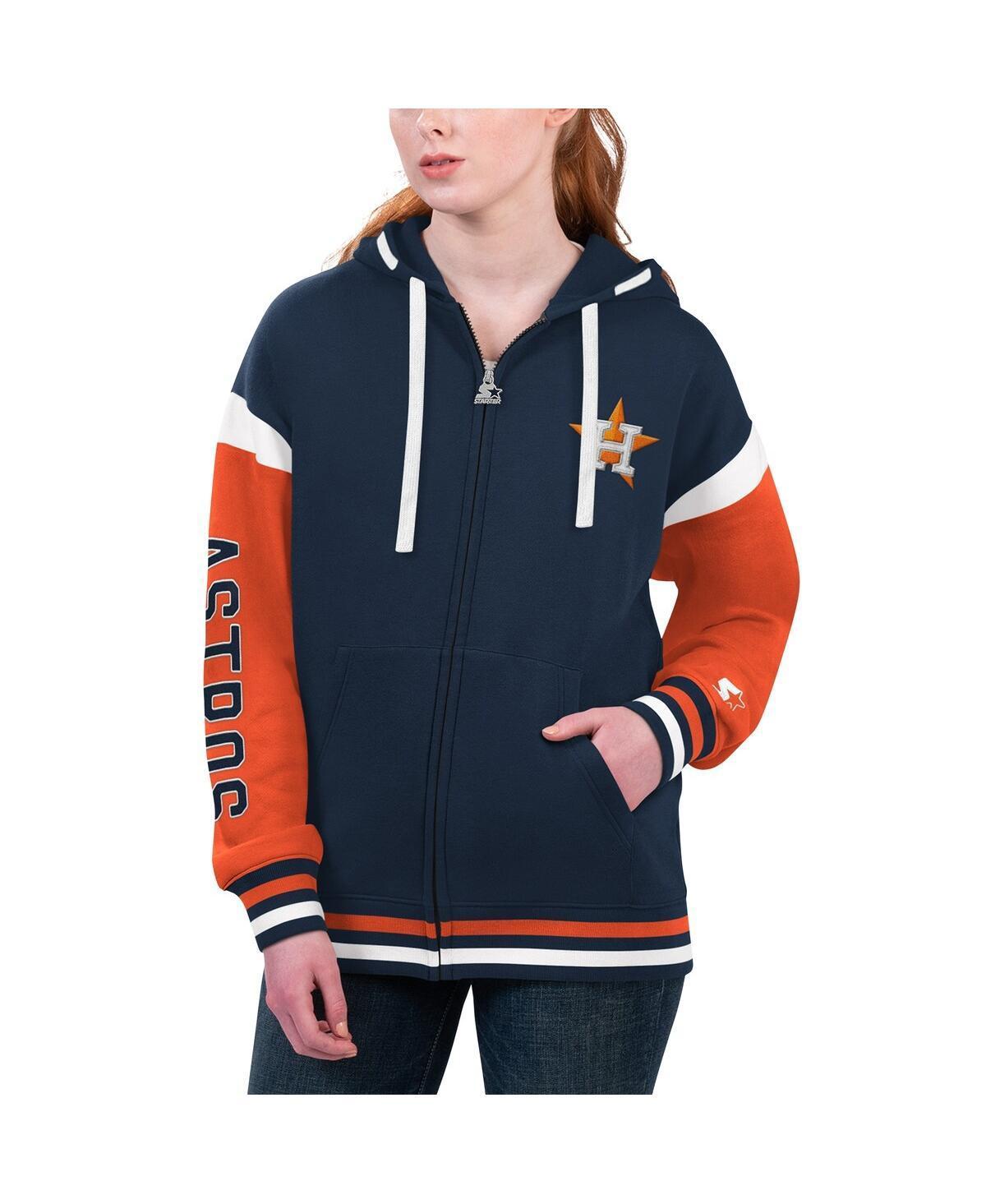 Women's Starter Navy Houston Astros Homestretch Full-Zip Hoodie, Size: Small, Blue Product Image