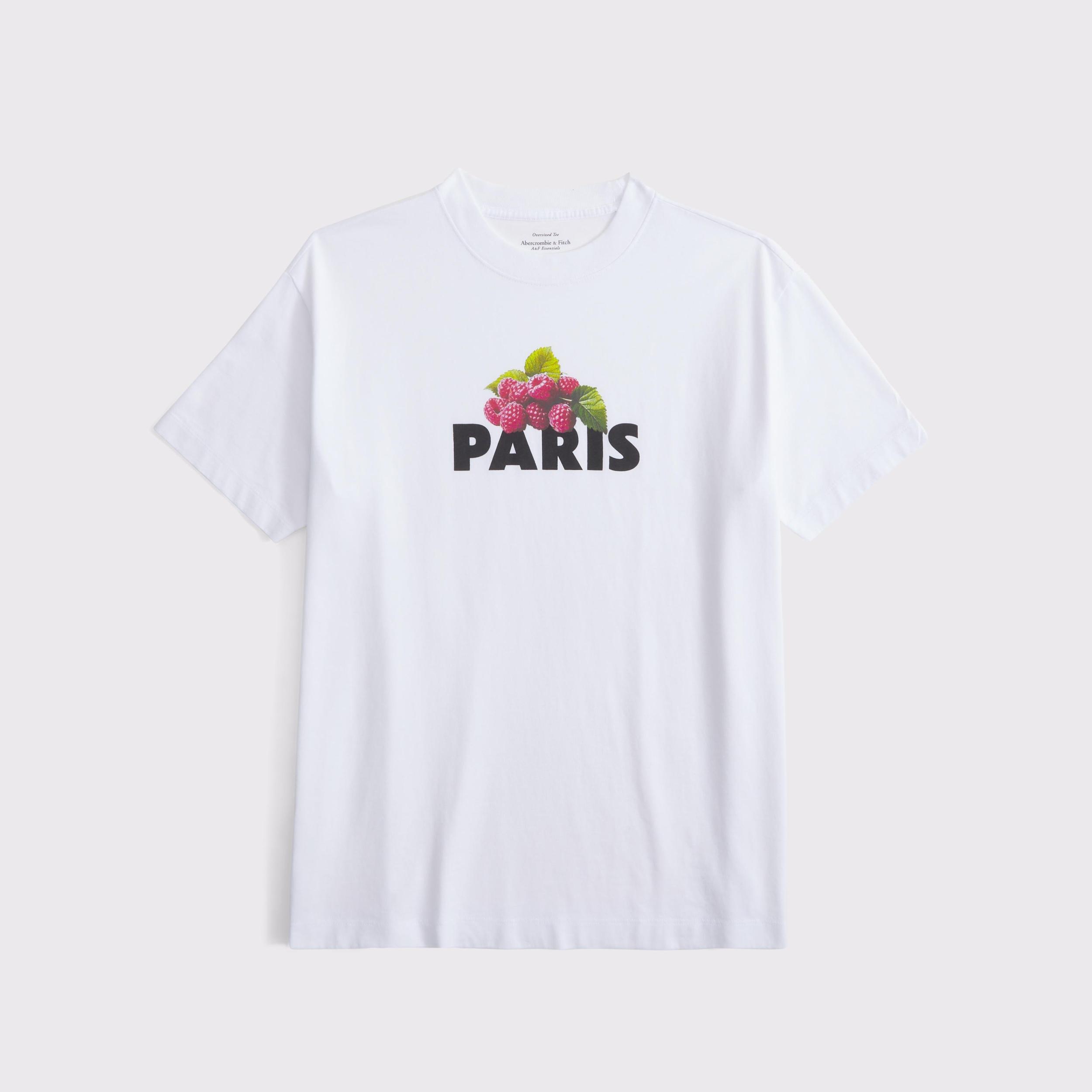 Oversized Paris Raspberry Graphic Tee Product Image