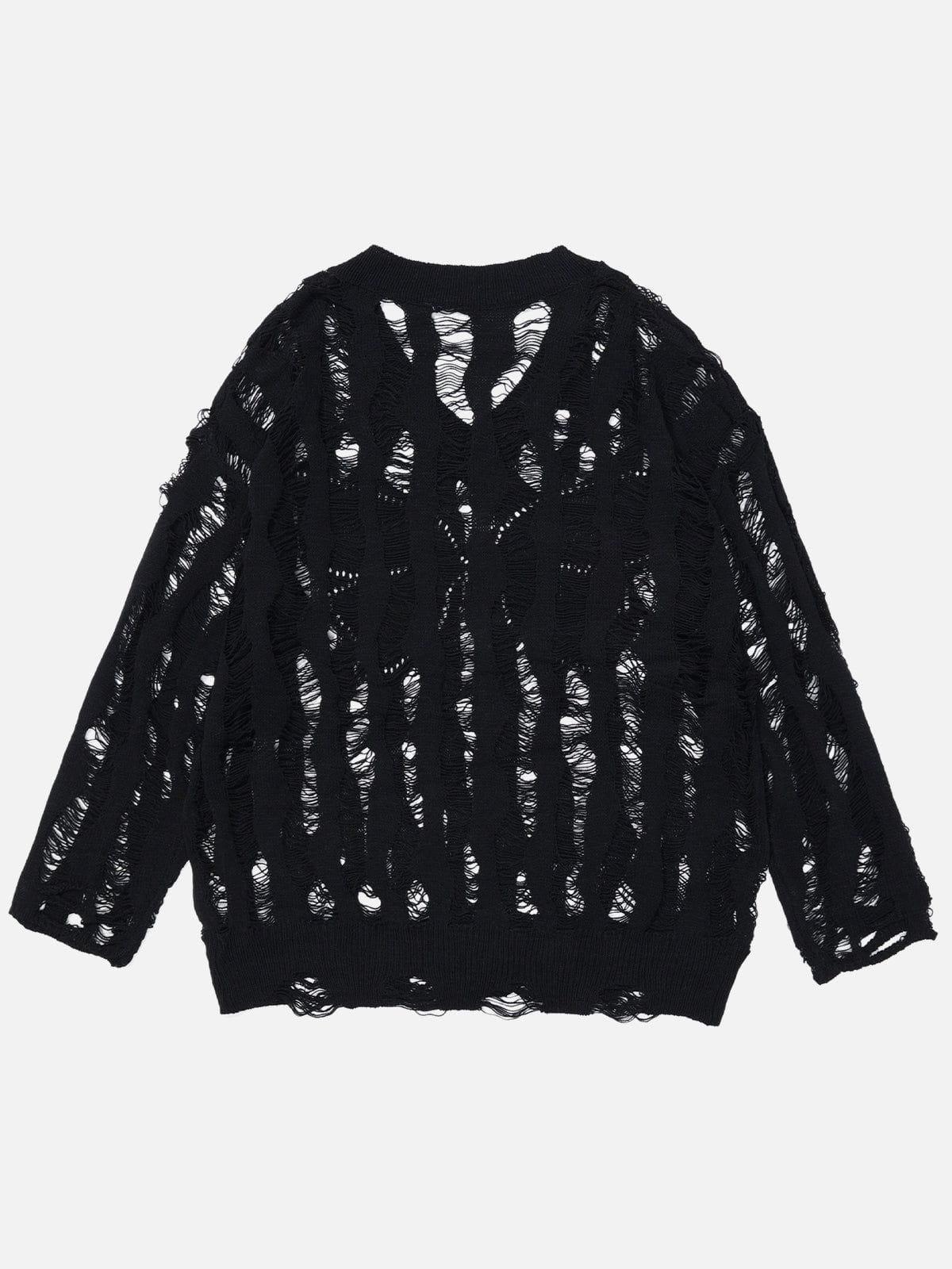 Aelfric Eden Cut-Out Distressed Sweater Product Image