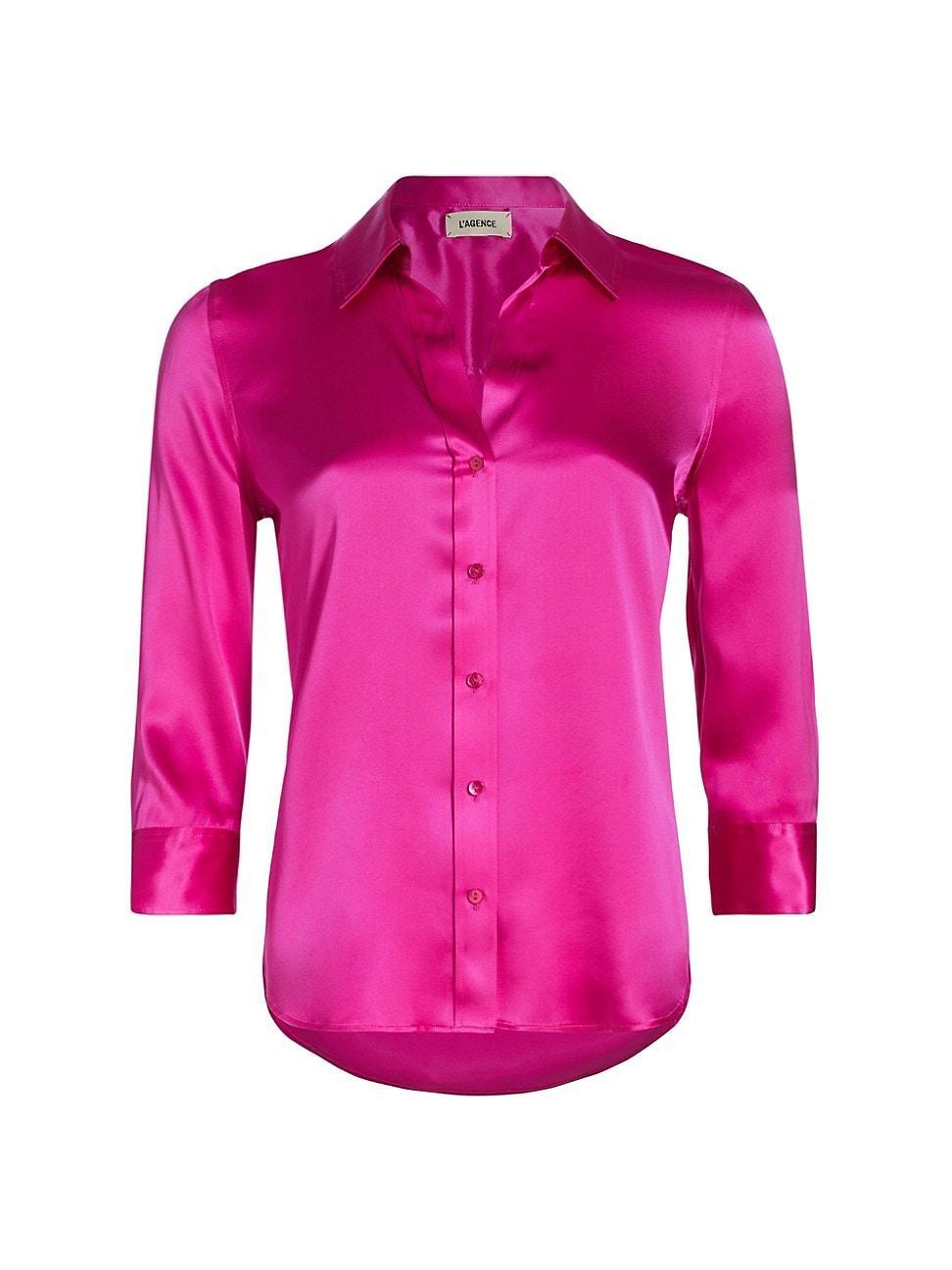 LAgence Dani Silk Charmeuse Blouse Product Image