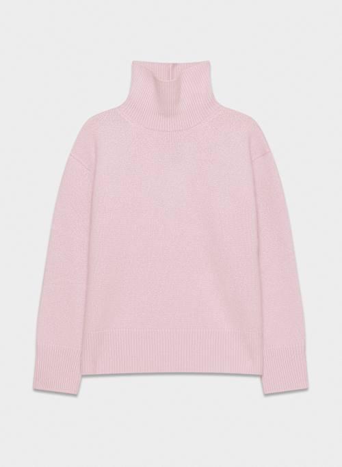 plush cashmere oversized turtleneck sweater Product Image