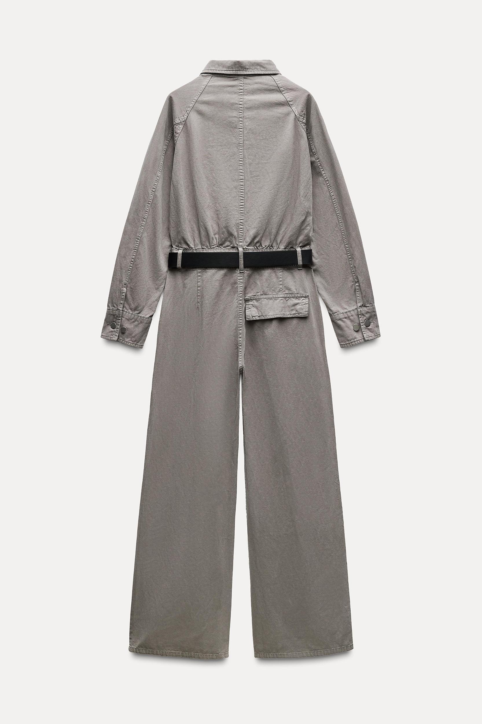 LONG BELTED JUMPSUIT ZW COLLECTION Product Image